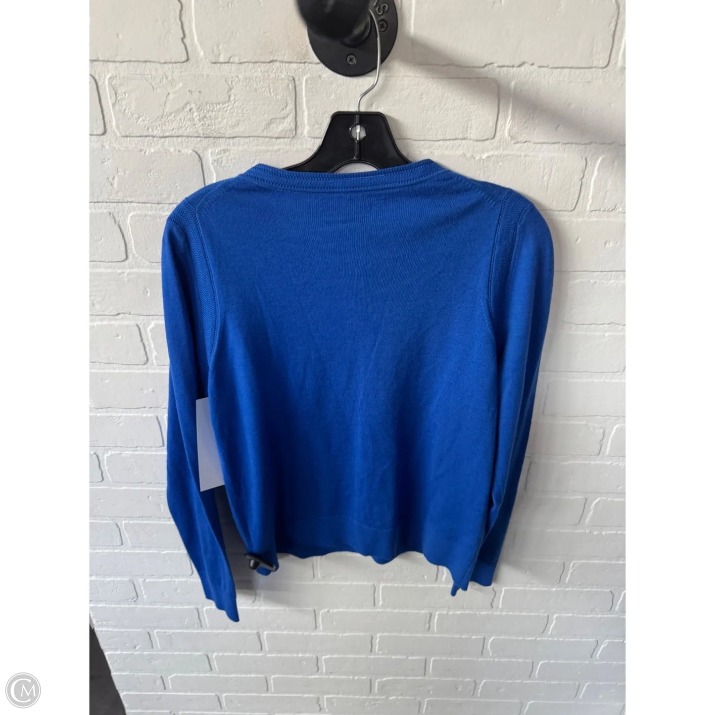 Sweater Cardigan By Banana Republic In Blue, Size: M