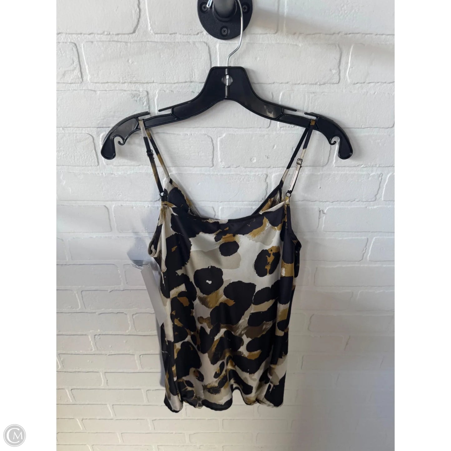Top Sleeveless By Cabi In Black & Tan, Size: M