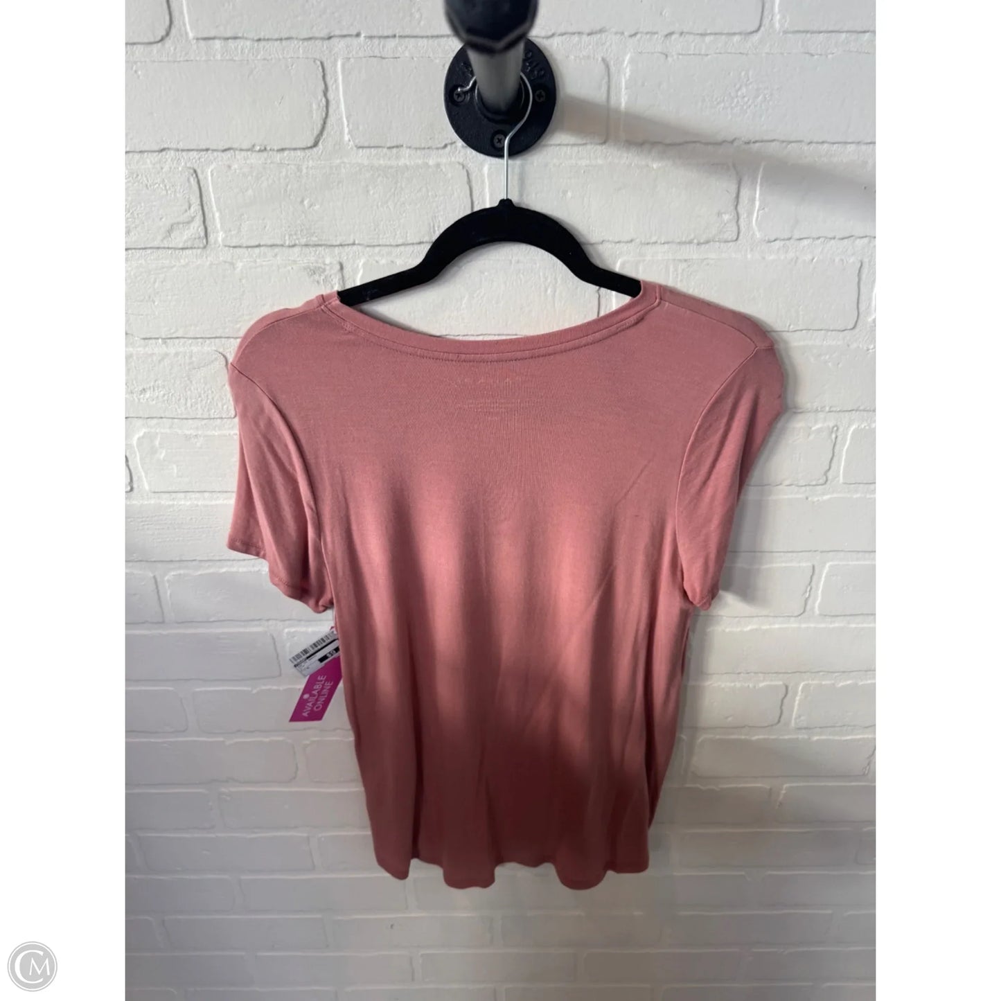 Top Short Sleeve Basic By Tahari In Pink, Size: M