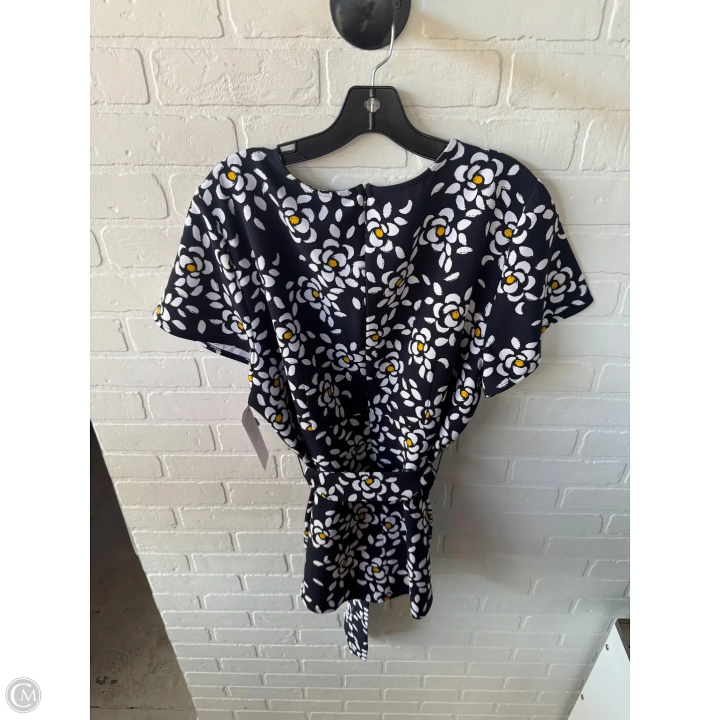 Top Short Sleeve By Lane Bryant In Blue & White, Size: 2x