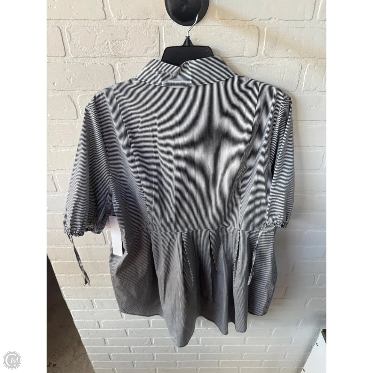 Tunic Short Sleeve By Lane Bryant In Black & White, Size: 1x