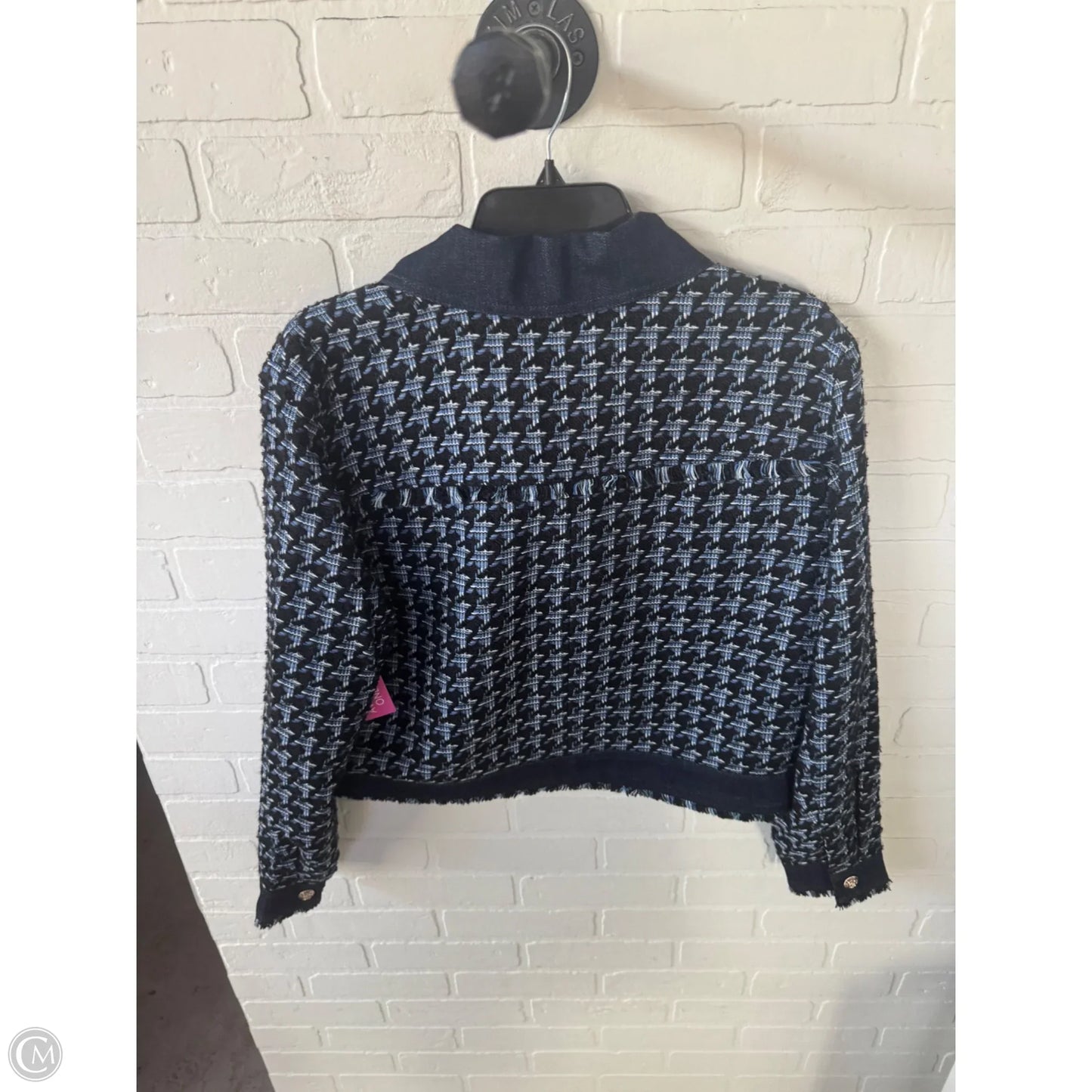 Blazer By Ann Taylor In Black & Blue, Size: M