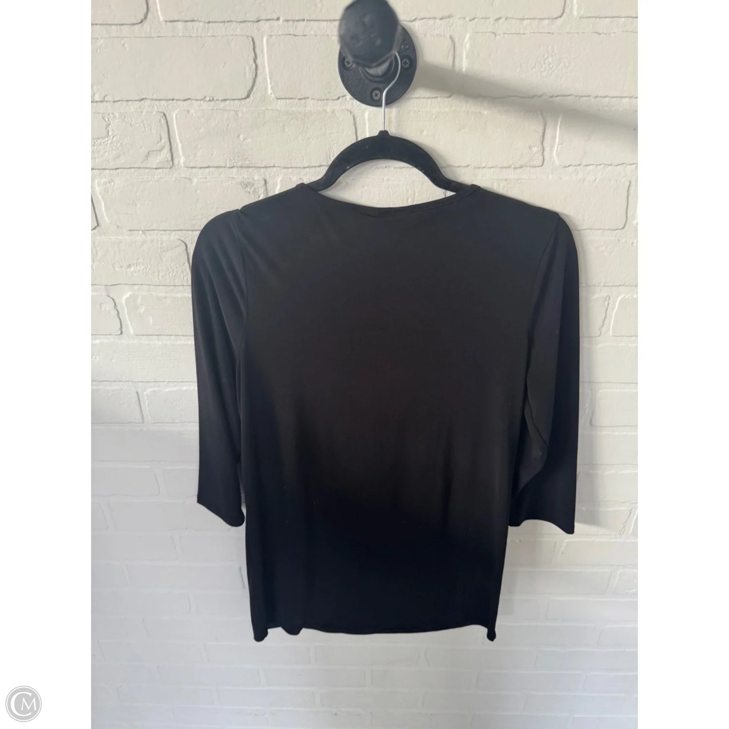 Top 3/4 Sleeve Basic By Chicos In Black, Size: S