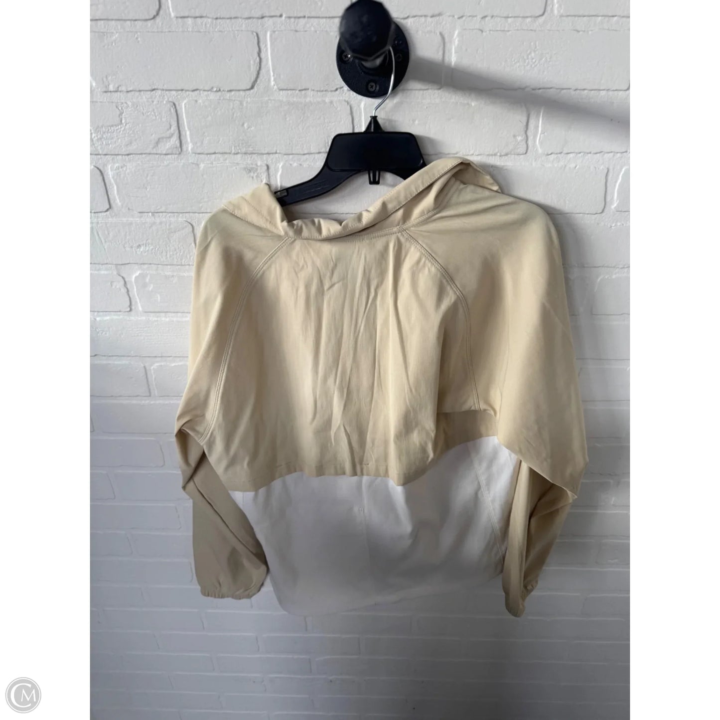 Jacket Windbreaker By The North Face In Tan & White, Size: M