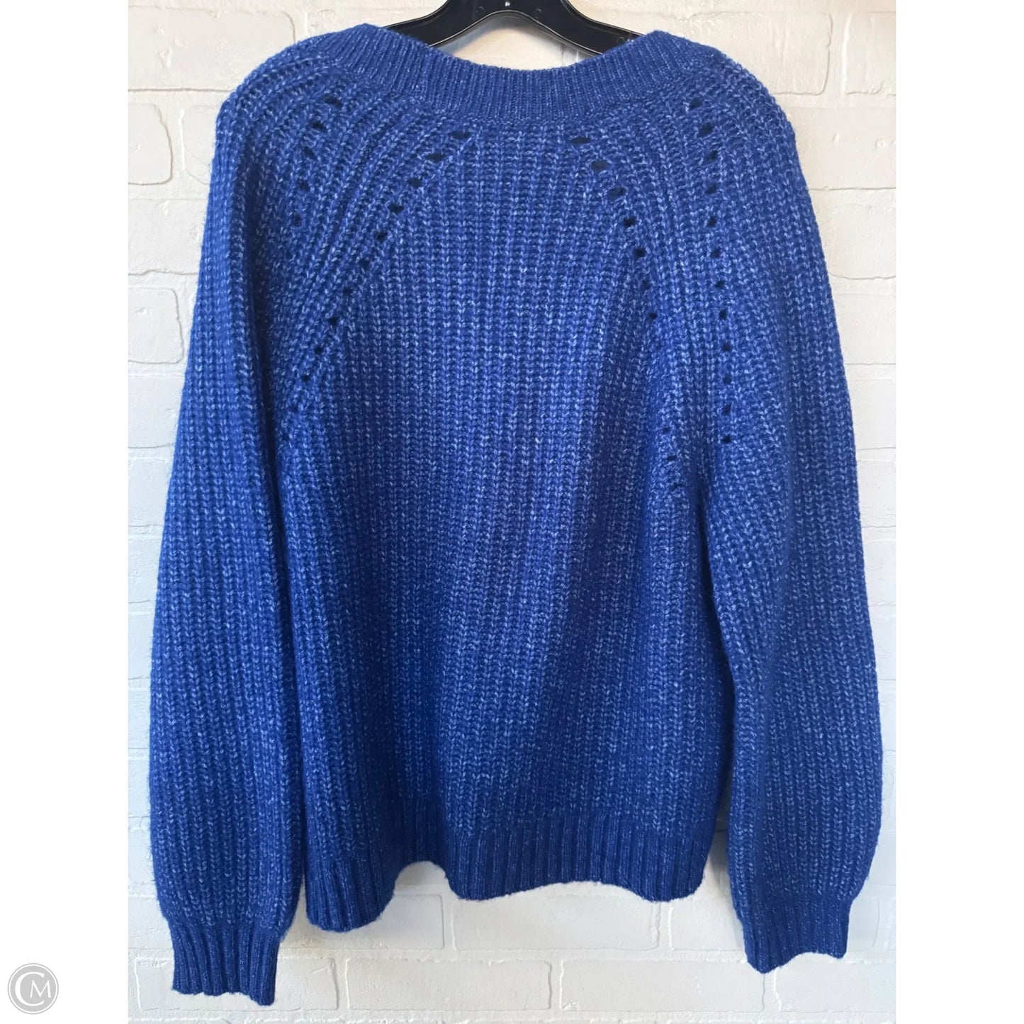 Sweater Cardigan By Loft In Blue, Size: Xl