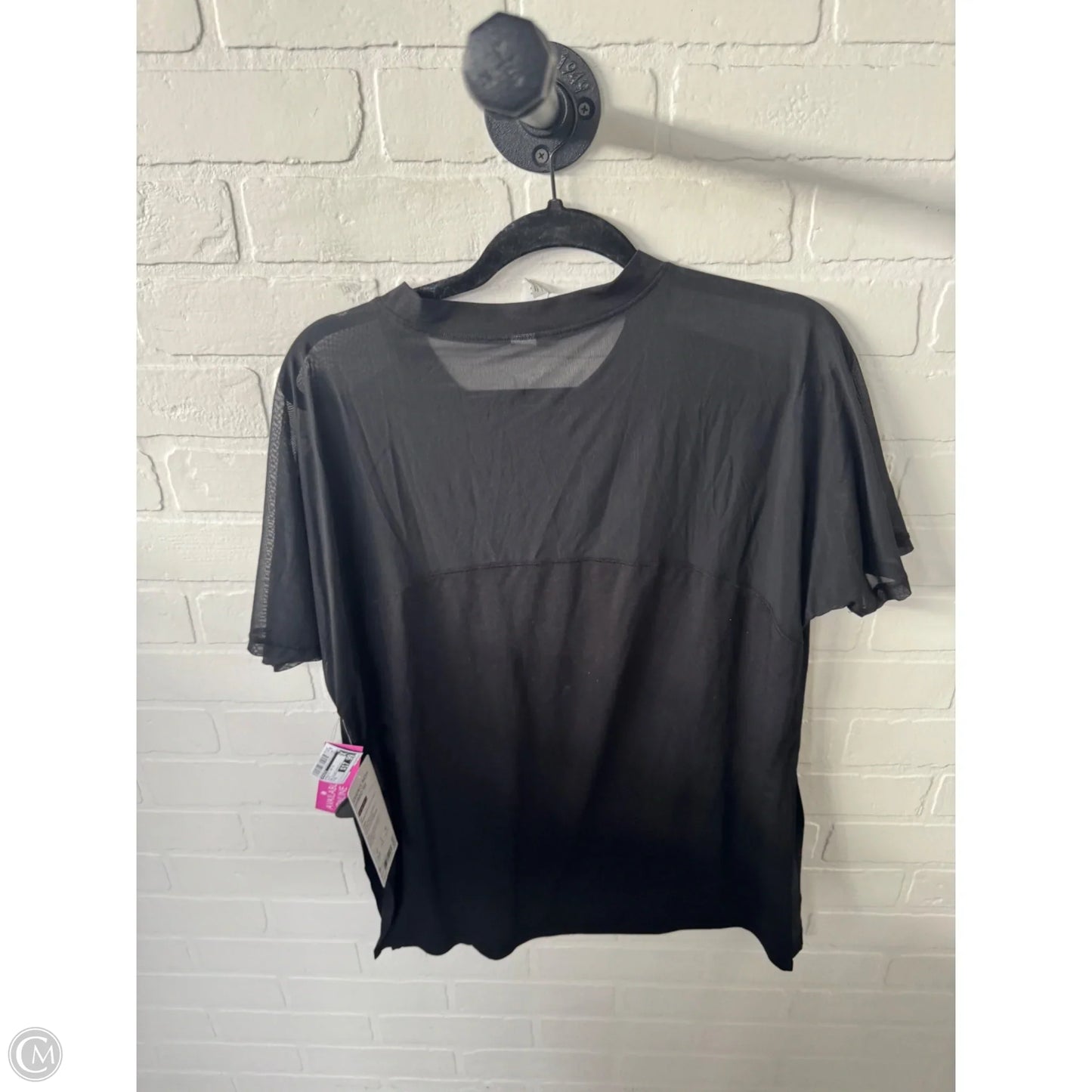 Athletic Top Short Sleeve By Athleta In Black, Size: M