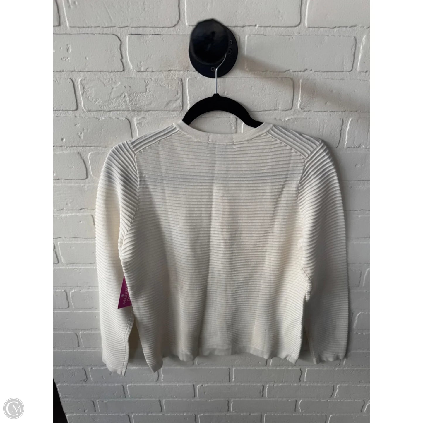 Sweater Cardigan By Lands End In White, Size: S