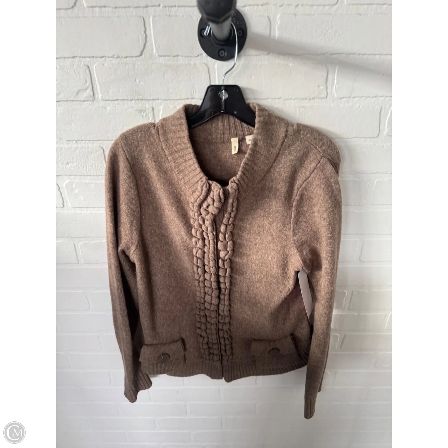 Sweater Cardigan By Moth In Brown, Size: L