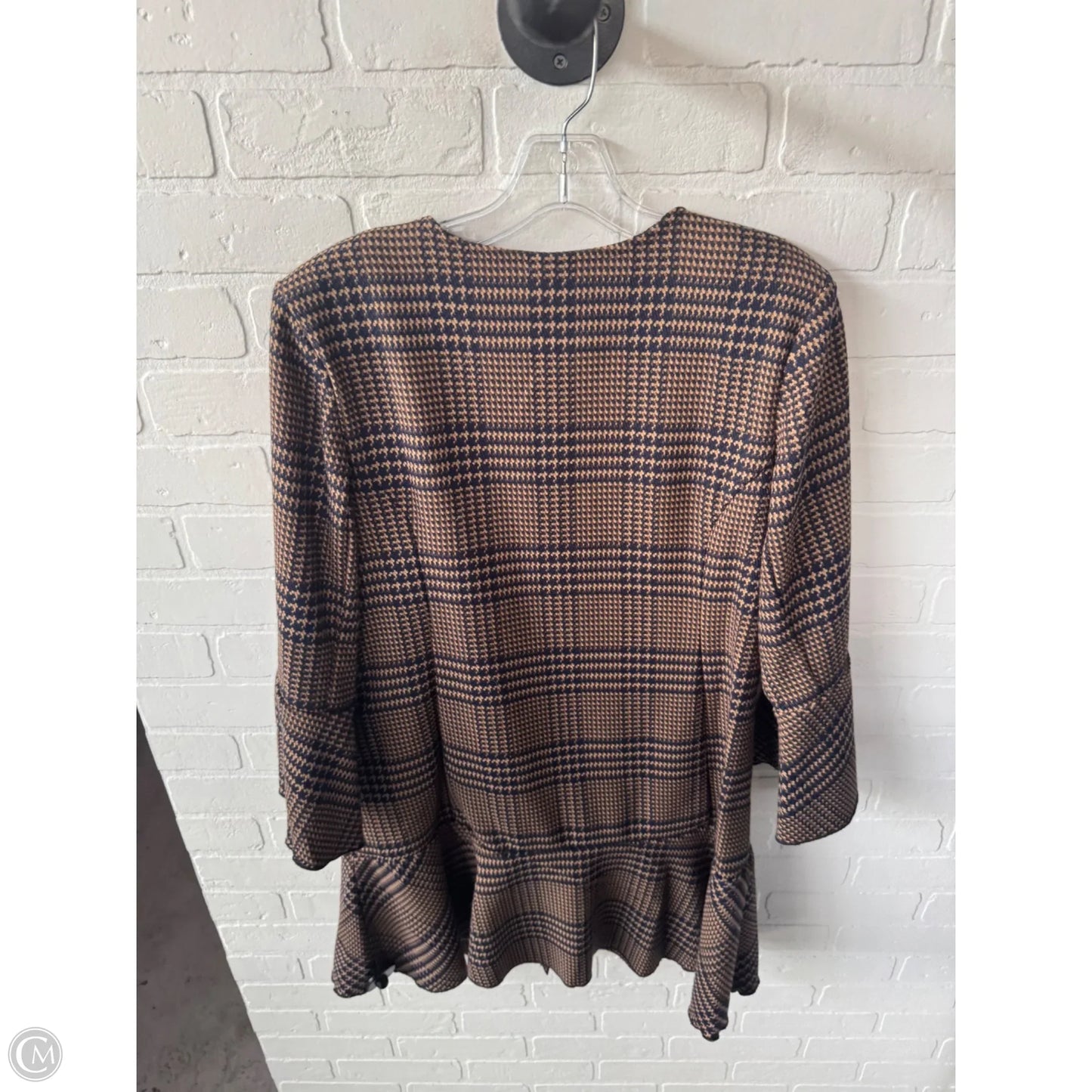 Blazer By Cabi In Blue & Brown, Size: S