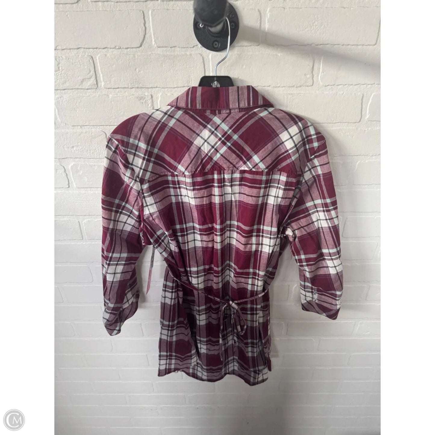 Top 3/4 Sleeve By Sonoma In Red & White, Size: L