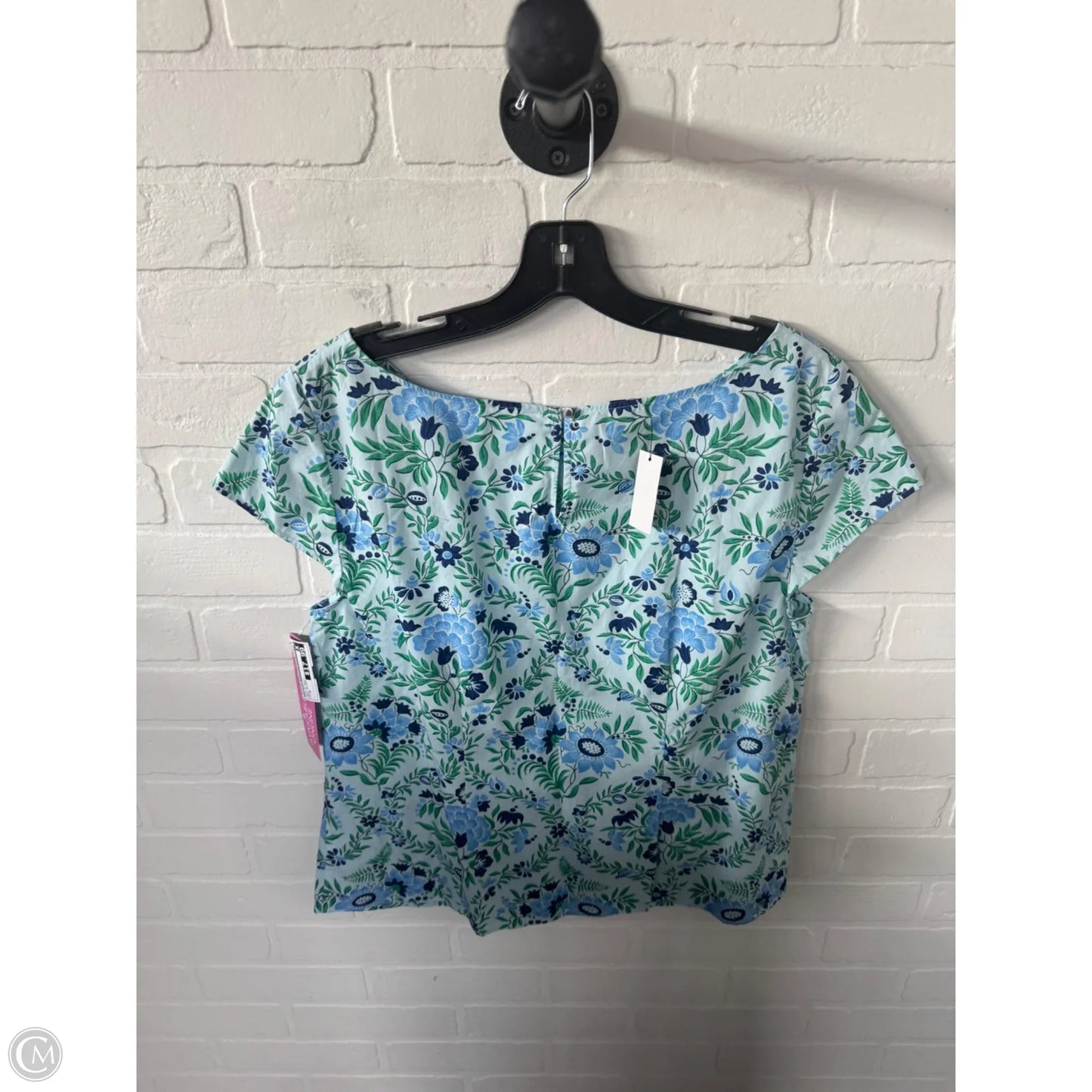 Top Short Sleeve By Talbots In Blue & Green, Size: M