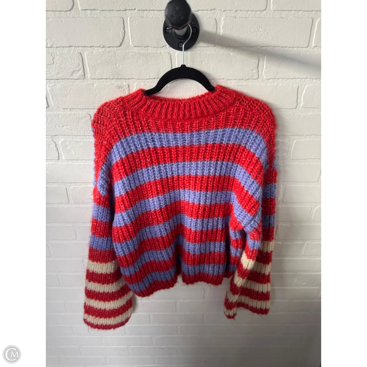 Sweater By Zara In Purple & Red, Size: S