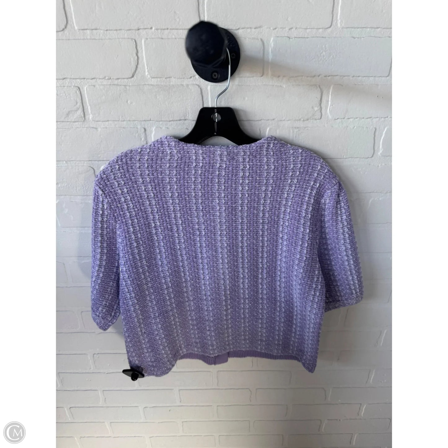 Blazer By Ann Taylor In Purple & White, Size: M