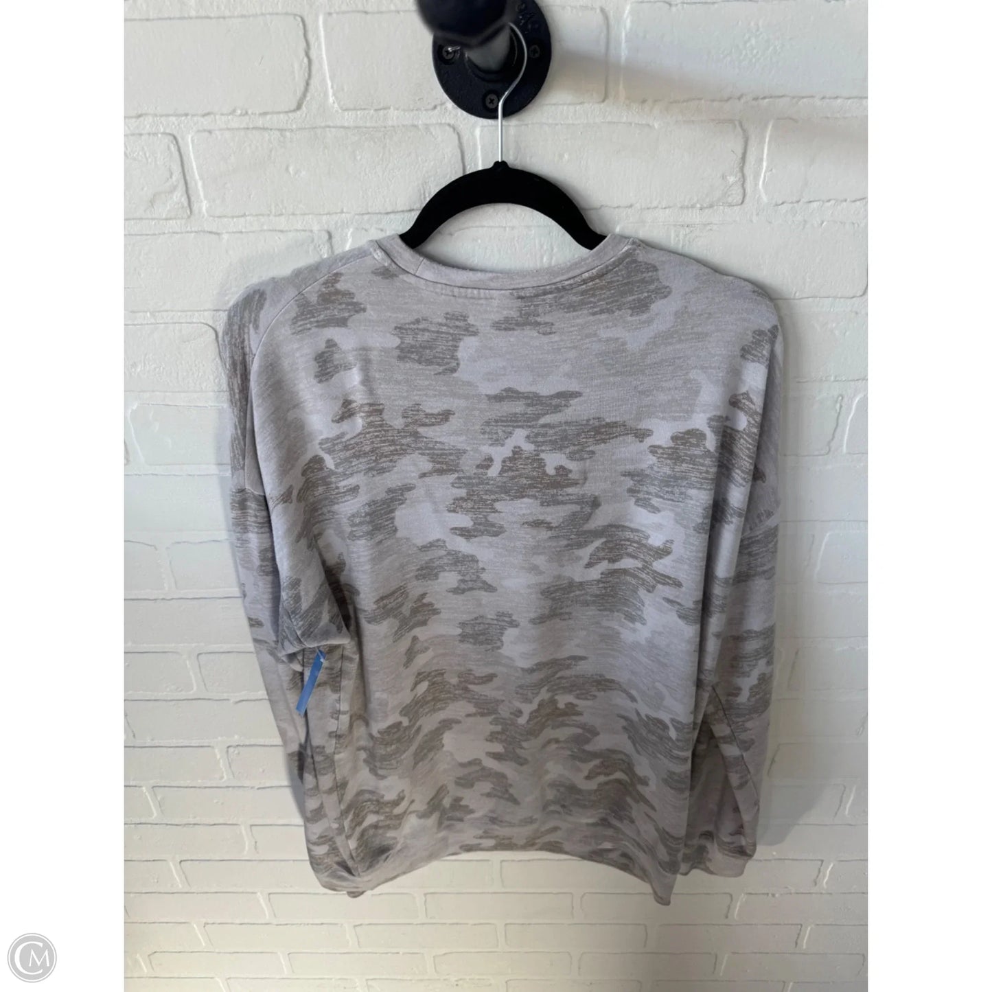 Athletic Sweatshirt Crewneck By Athleta In Grey & Tan, Size: S