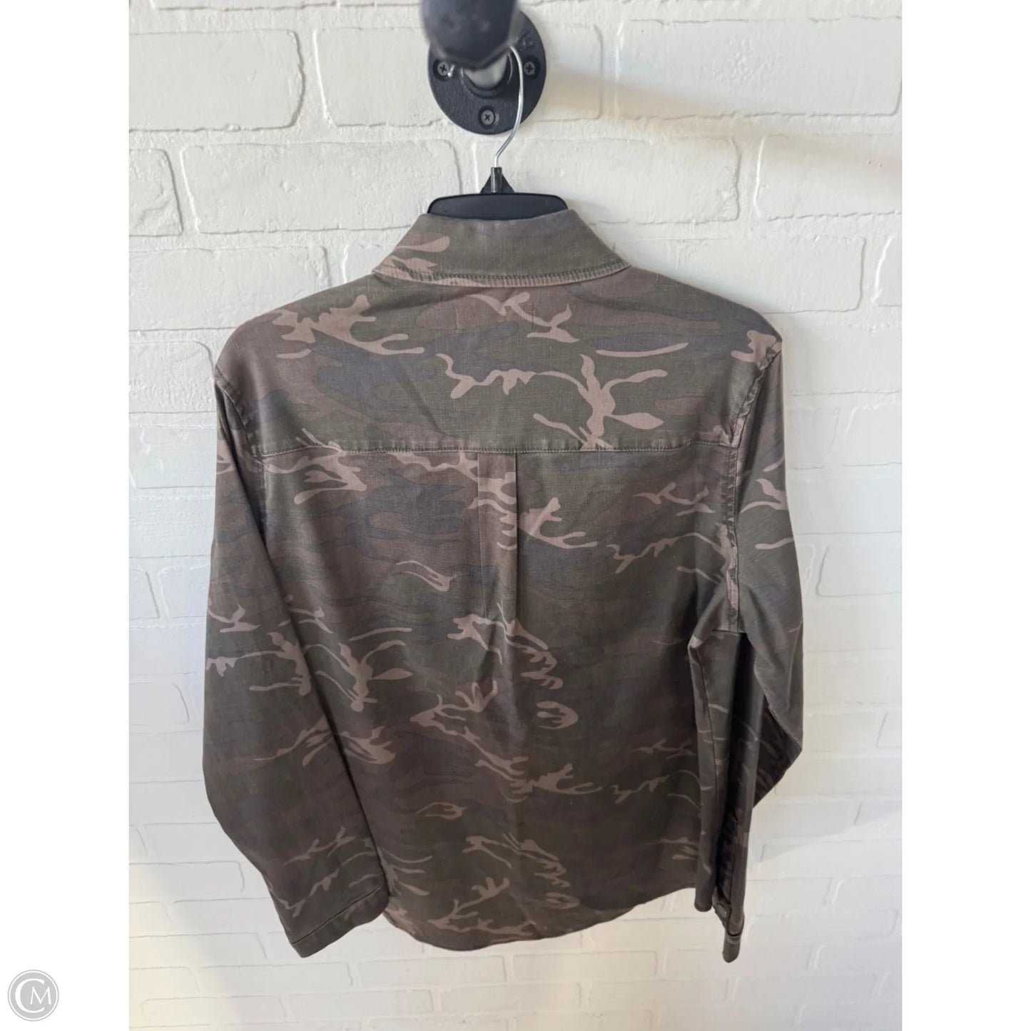 Jacket Shirt By Level 99 In Camouflage Print, Size: L