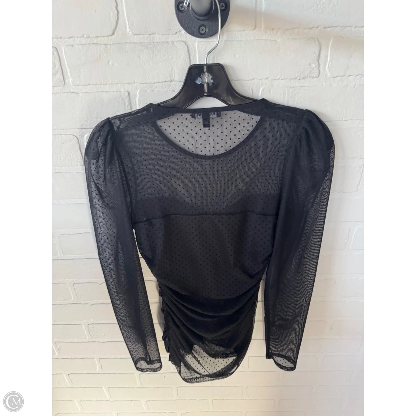 Top Long Sleeve By Express In Black, Size: Xs