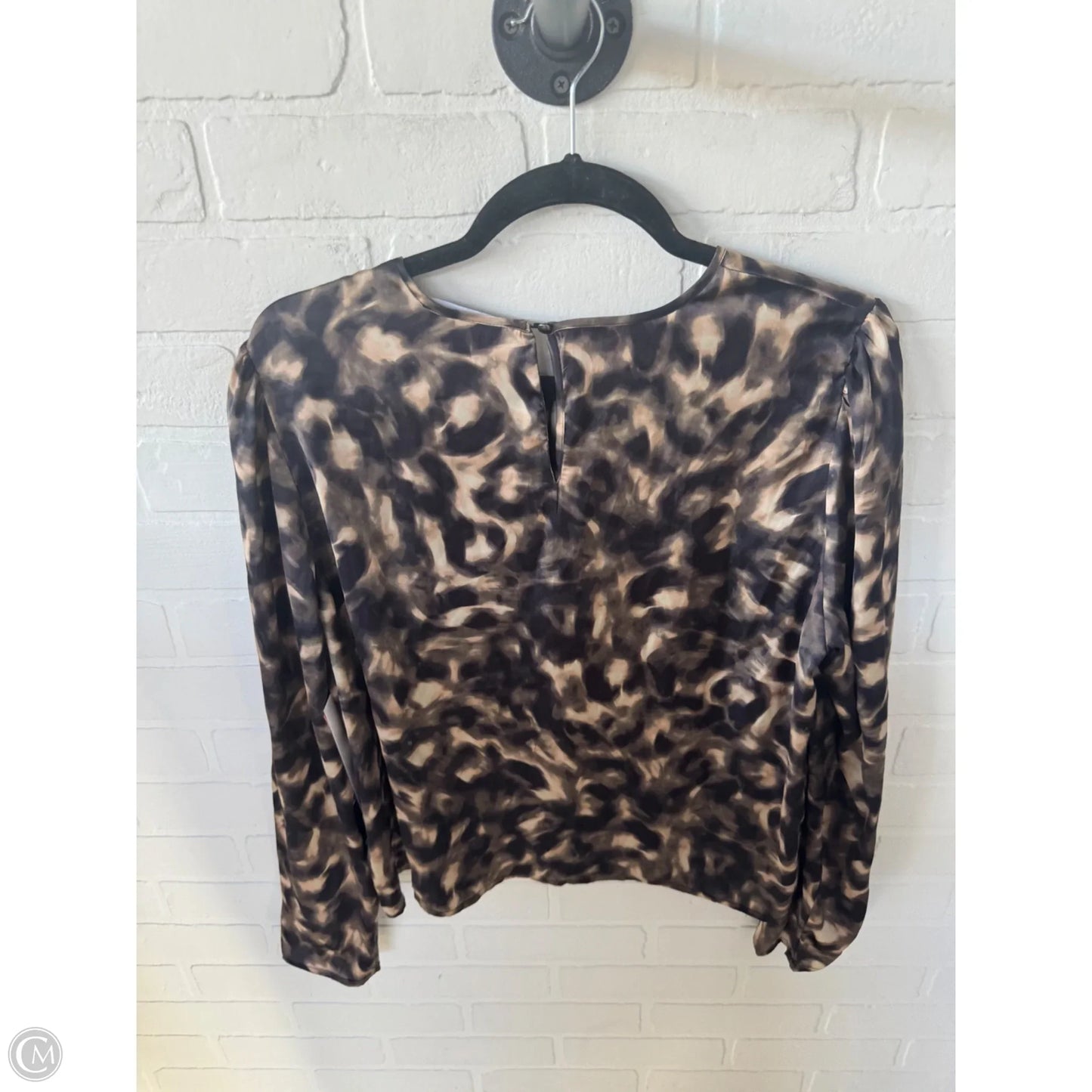 Top Long Sleeve By Tart In Black & Brown, Size: L
