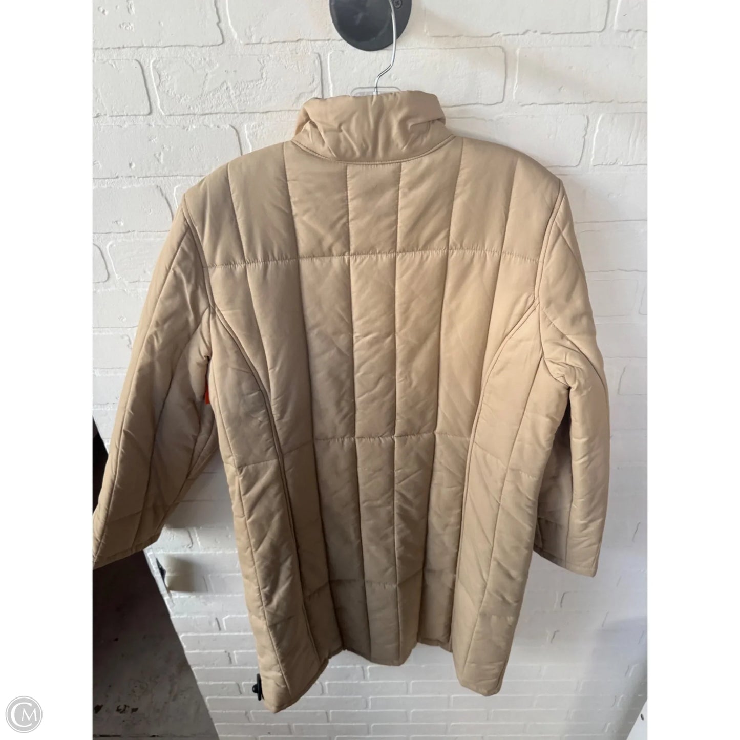 Coat Puffer & Quilted By Jones New York In Tan, Size: L