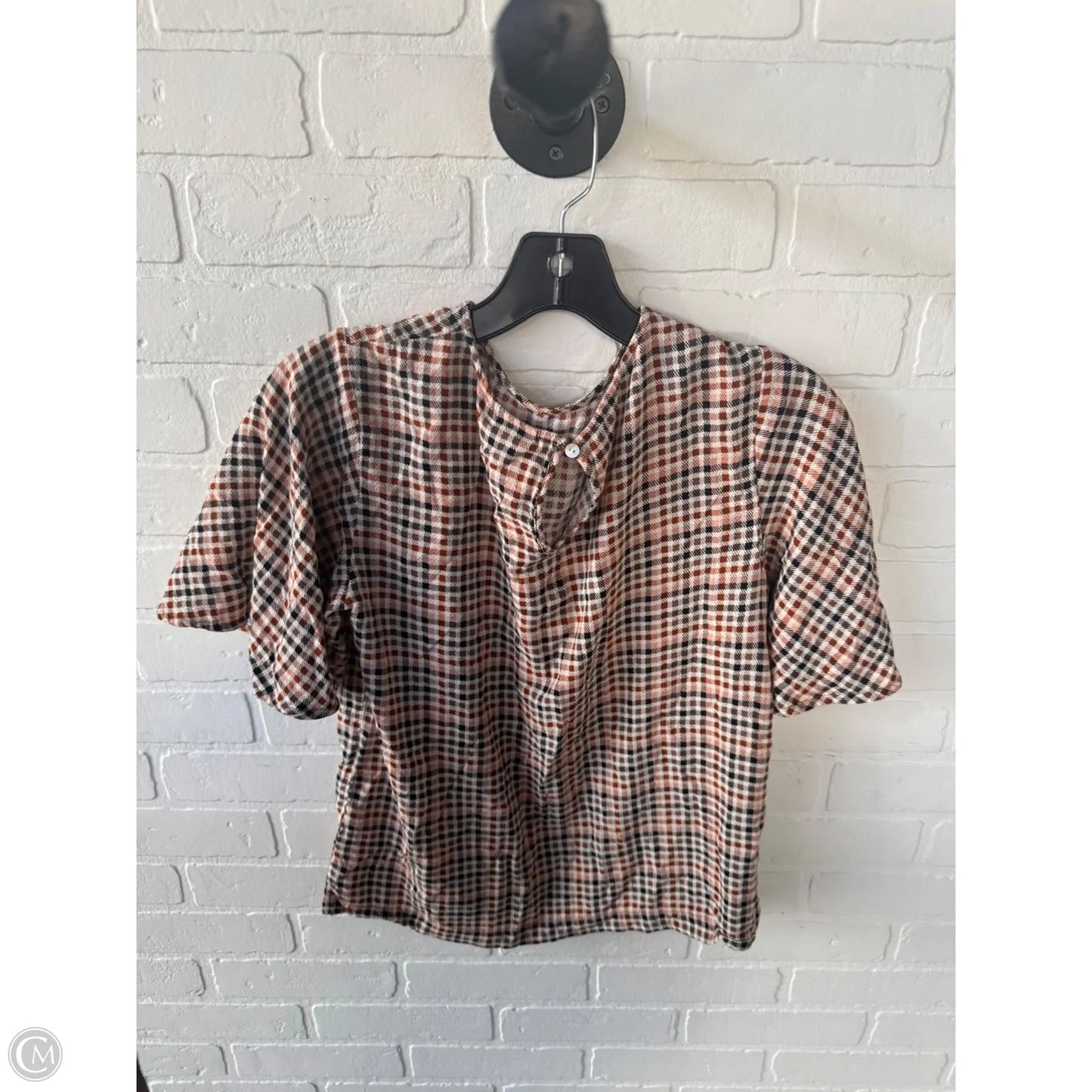 Top Short Sleeve By A New Day In Brown & Orange, Size: S