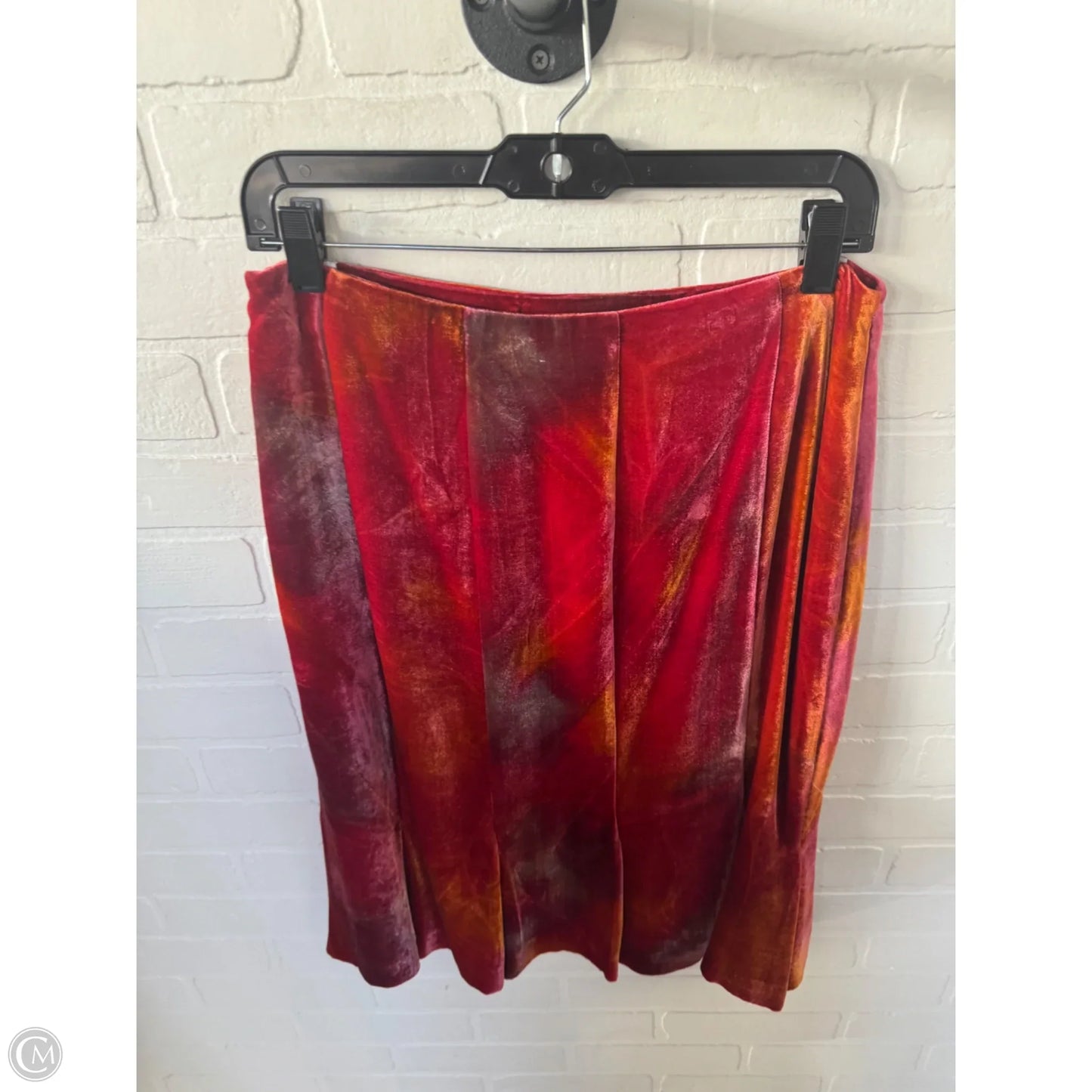 Skirt Midi By Clothes Mentor In Orange & Red, Size: 8