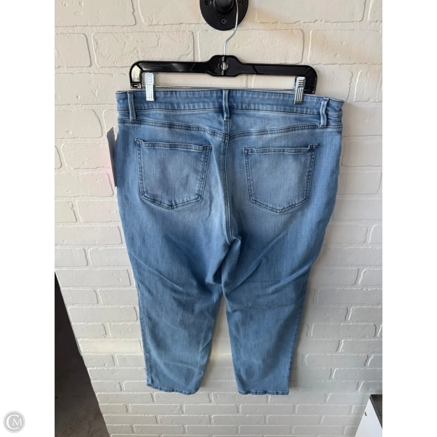 Jeans Straight By Ann Taylor In Blue Denim, Size: 14