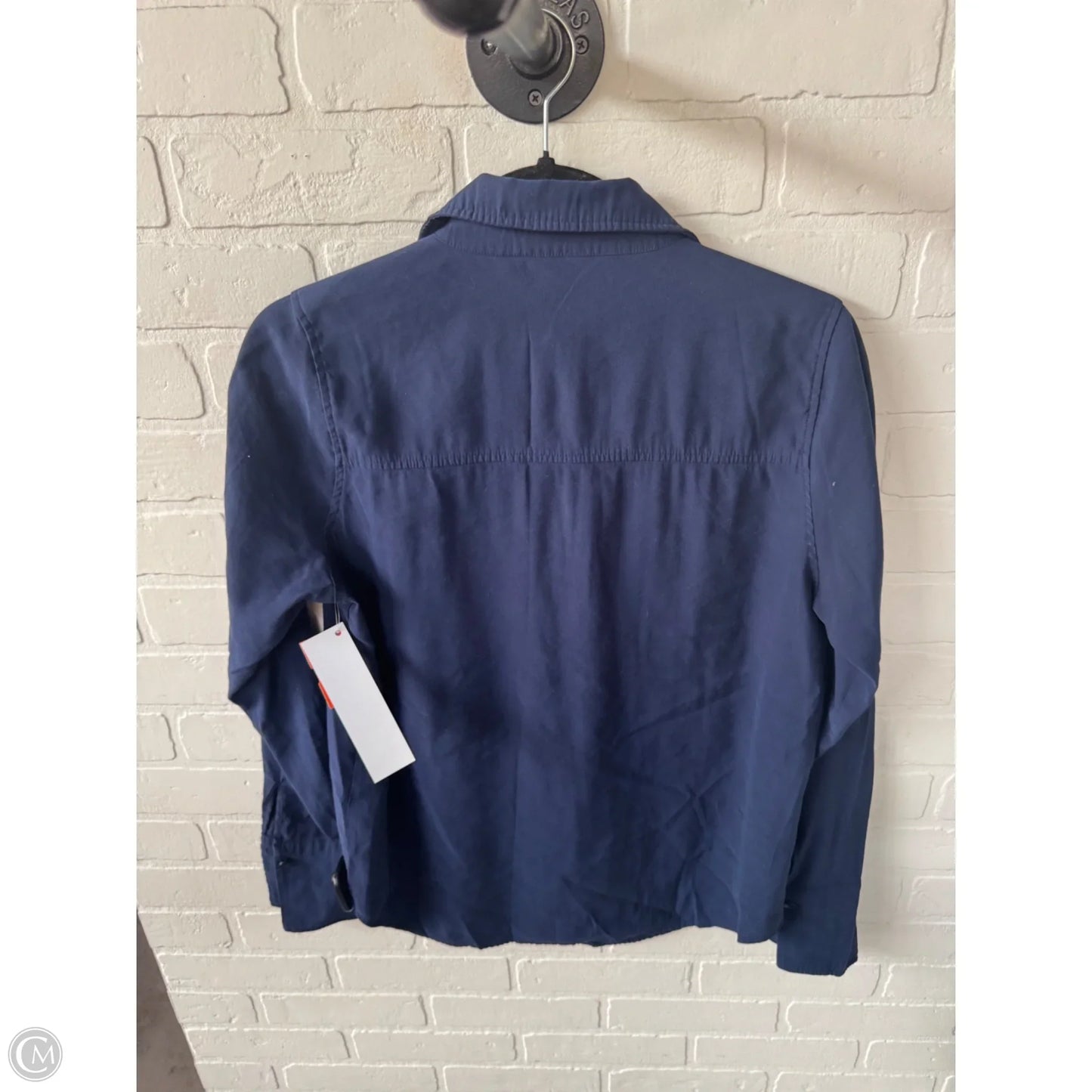 Top Long Sleeve By Good American In Blue, Size: M