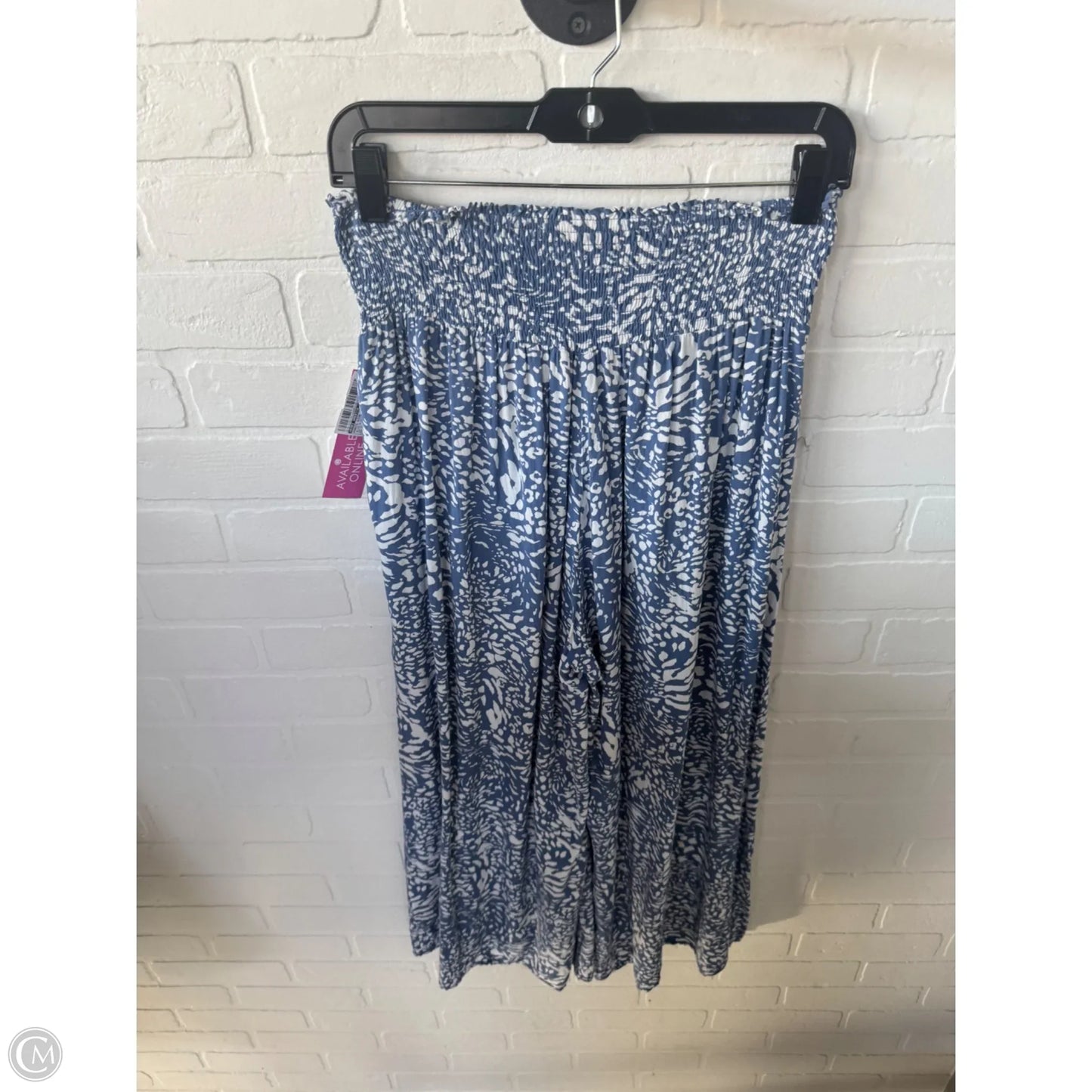 Pants Wide Leg By Kori America In Blue & White, Size: 4