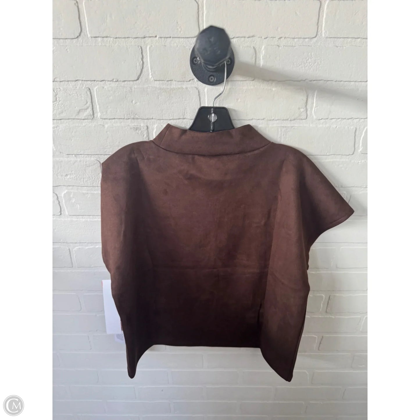 Top Short Sleeve By Ann Taylor In Brown & Gold, Size: M