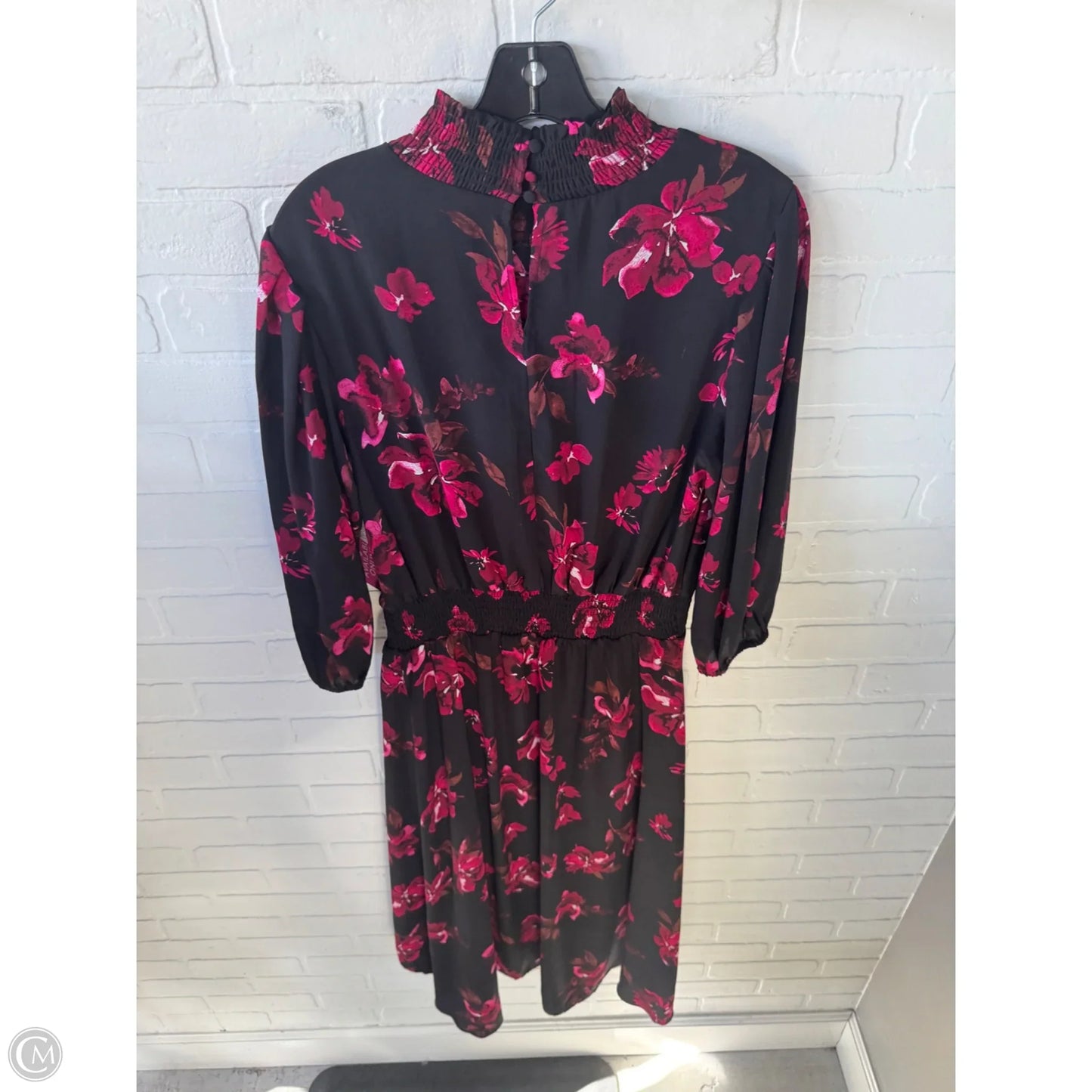 Dress Casual Midi By Nanette By Nanette Lepore In Black & Pink, Size: M