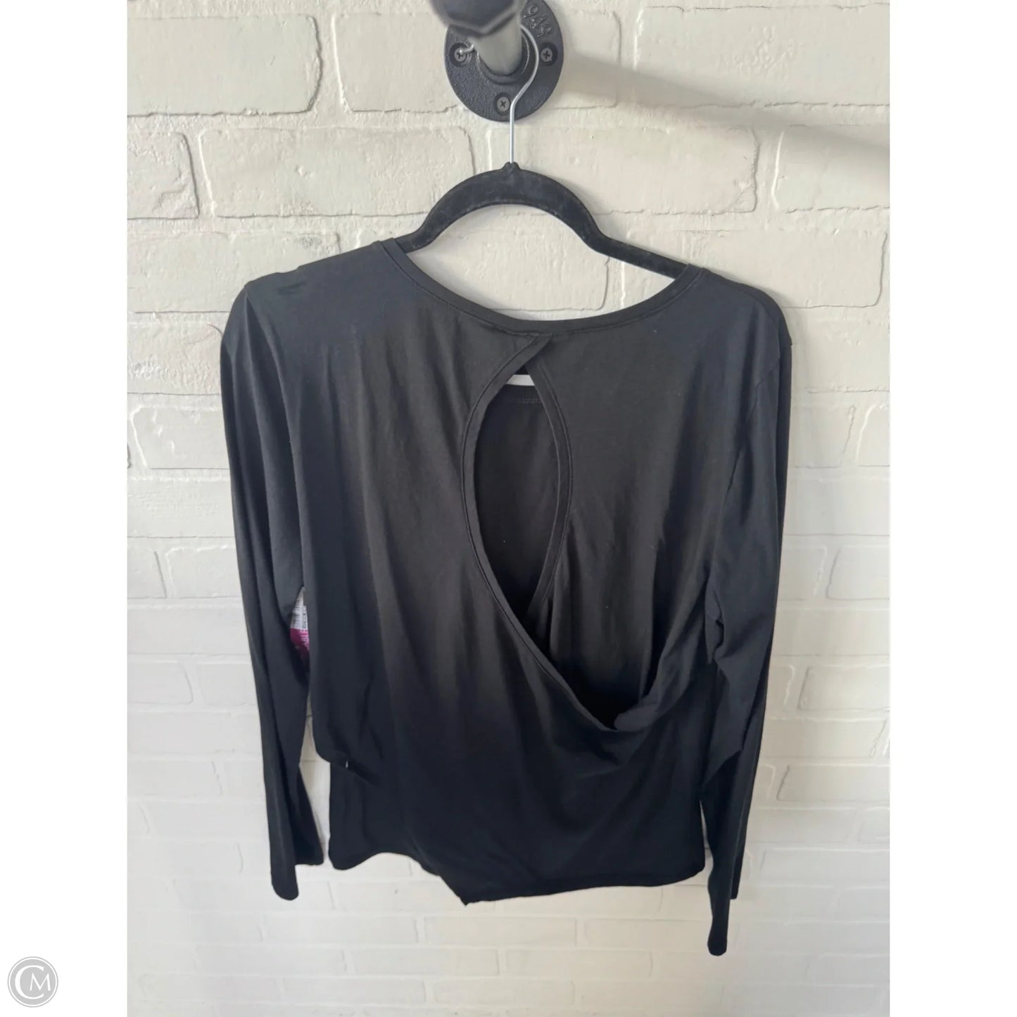Athletic Top Long Sleeve Crewneck By Victorias Secret In Black, Size: Xl