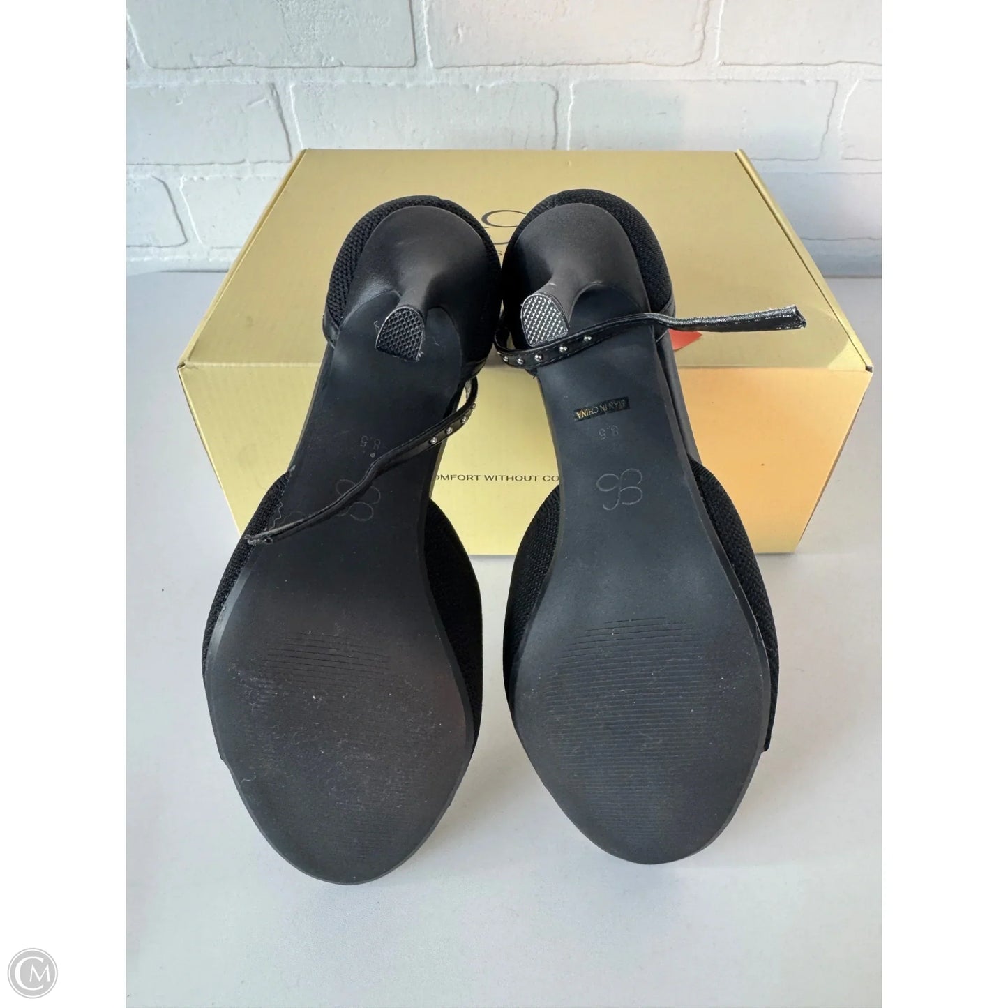 Sandals Heels Stiletto By Cmc In Black, Size: 8.5