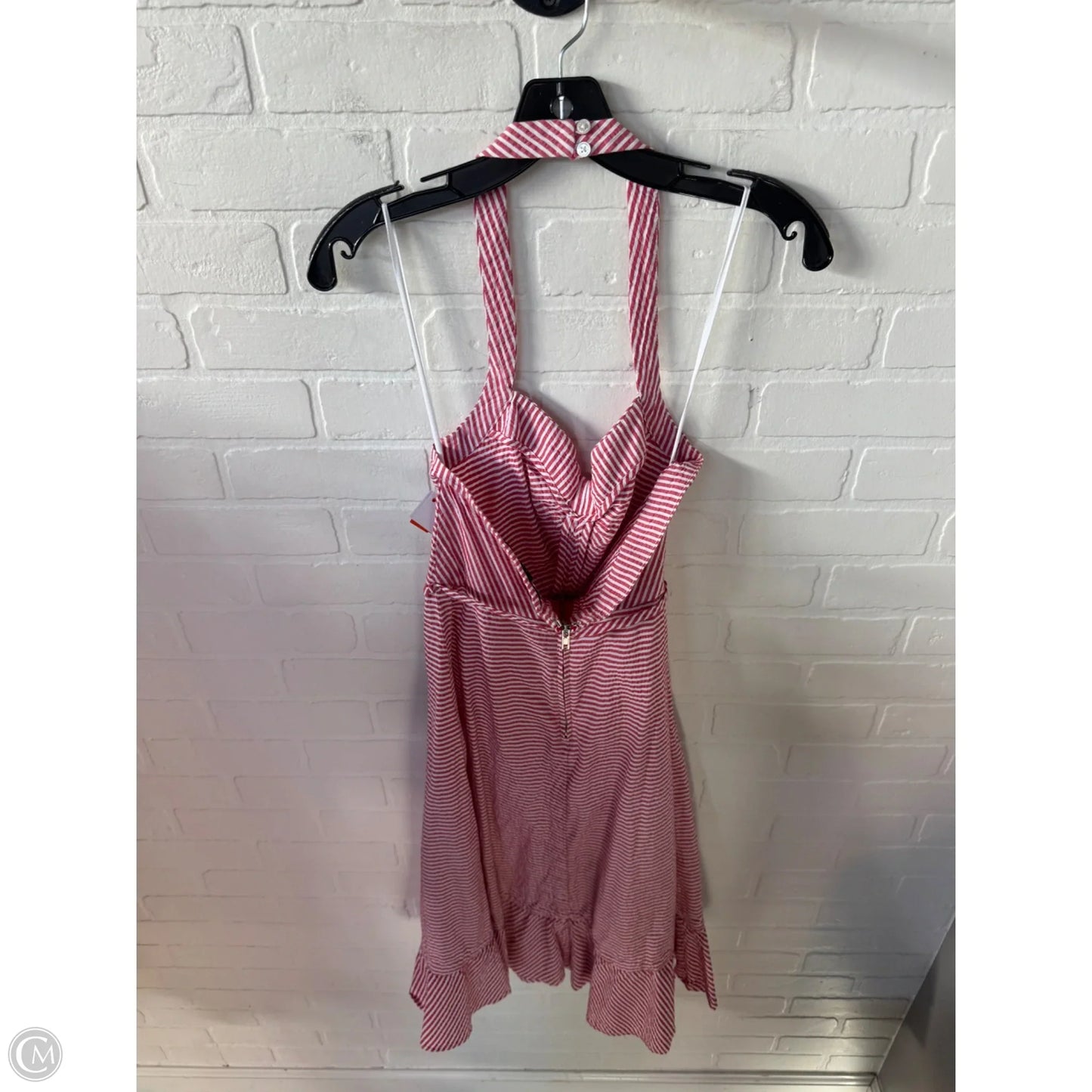 Dress Luxury Designer By Marc Jacobs In Red & White, Size: S