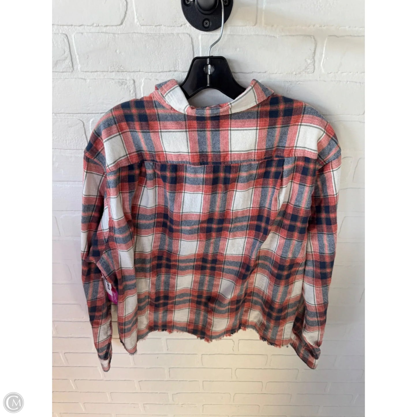 Top Long Sleeve By Lucky Brand In Blue & Orange, Size: L