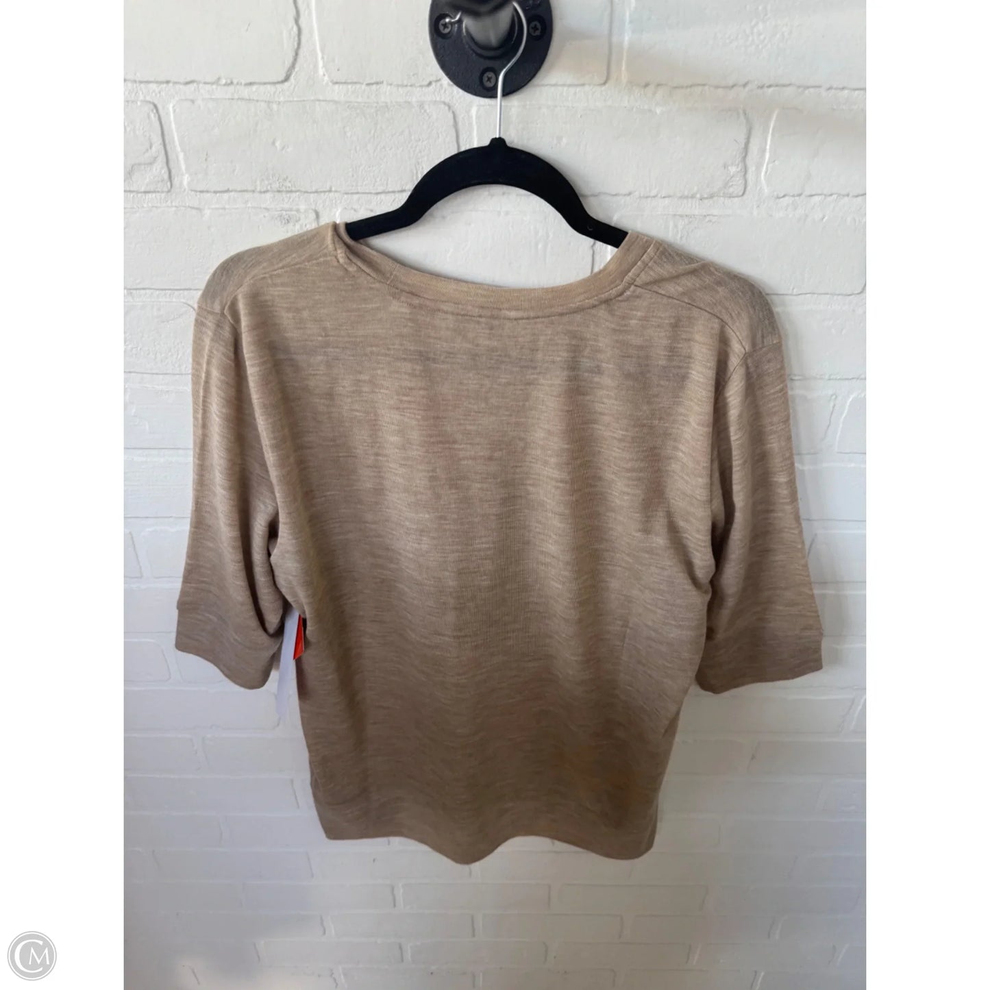 Sweater Short Sleeve By Vince In Tan, Size: Xl