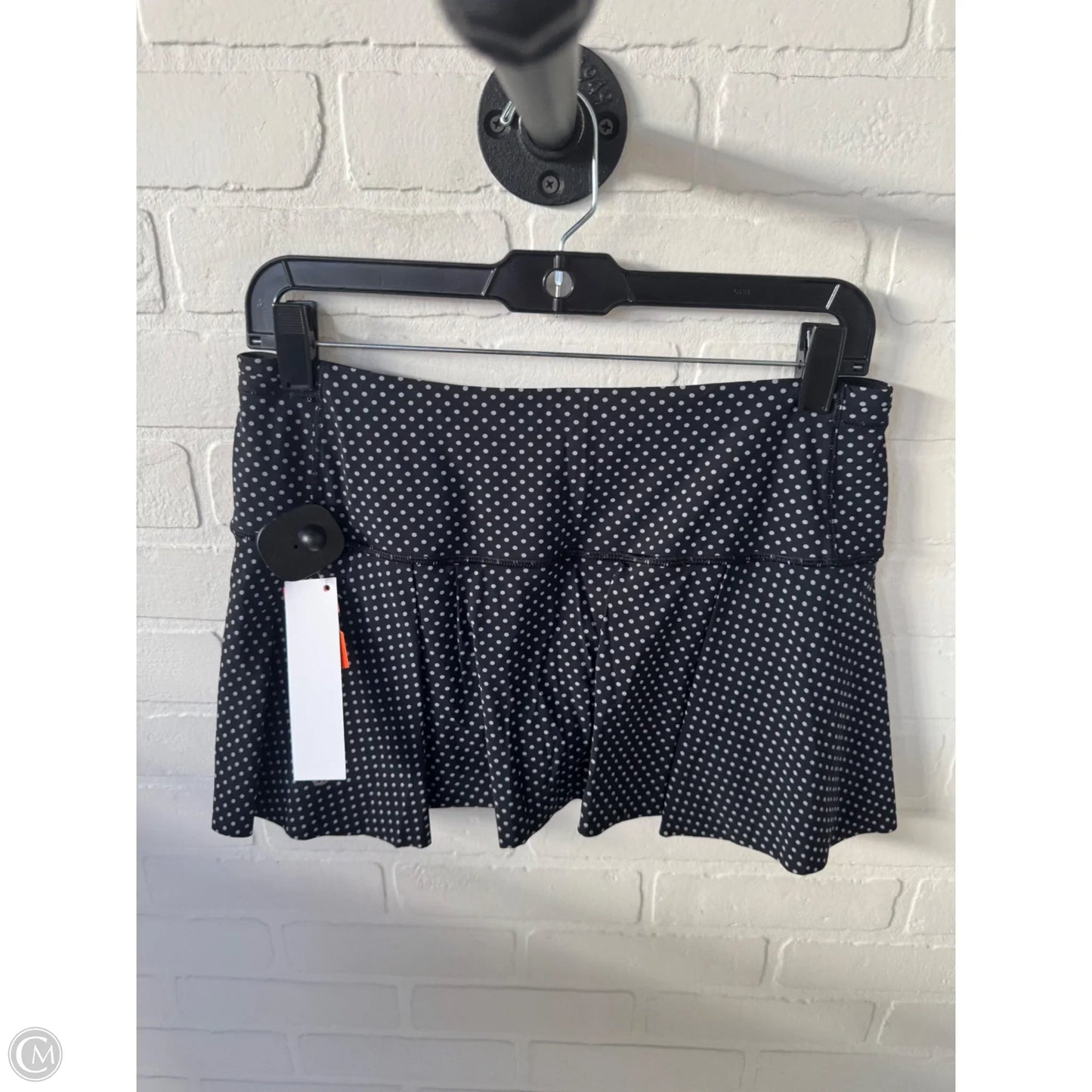 Athletic Skort By Lululemon In Black & Grey, Size: 6