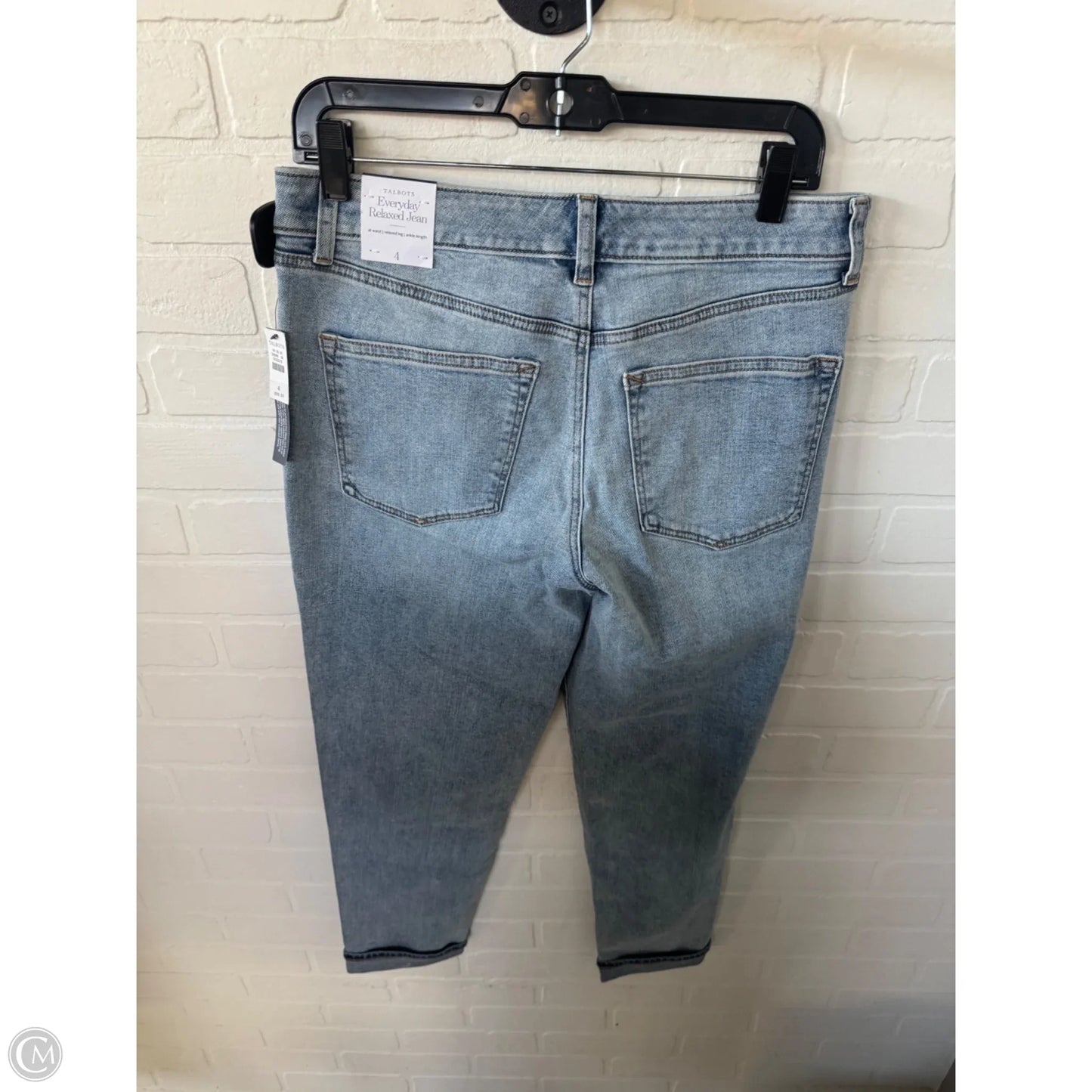 Jeans Straight By Talbots In Blue Denim, Size: 4