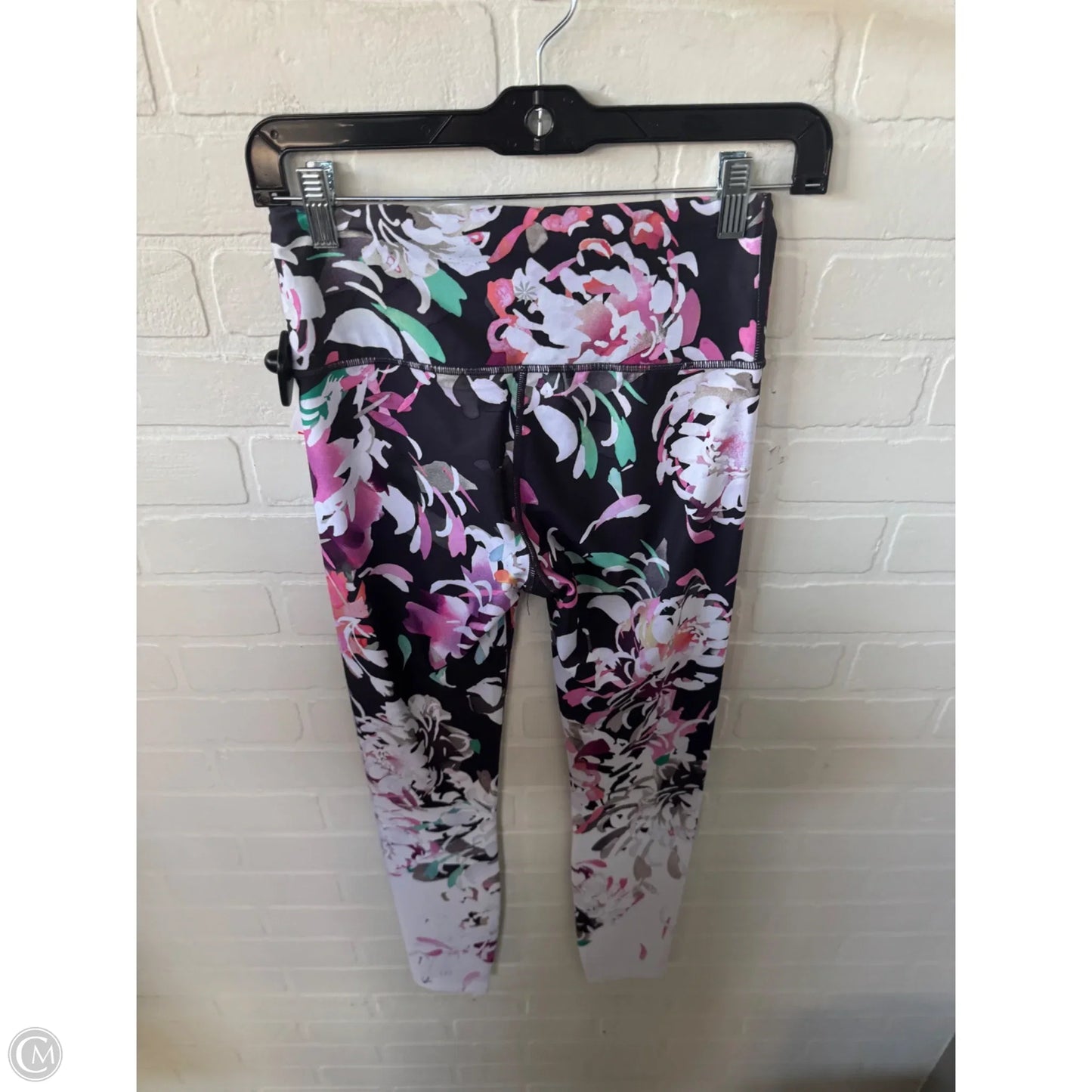 Athletic Leggings By Athleta In Grey & Pink, Size: 4l
