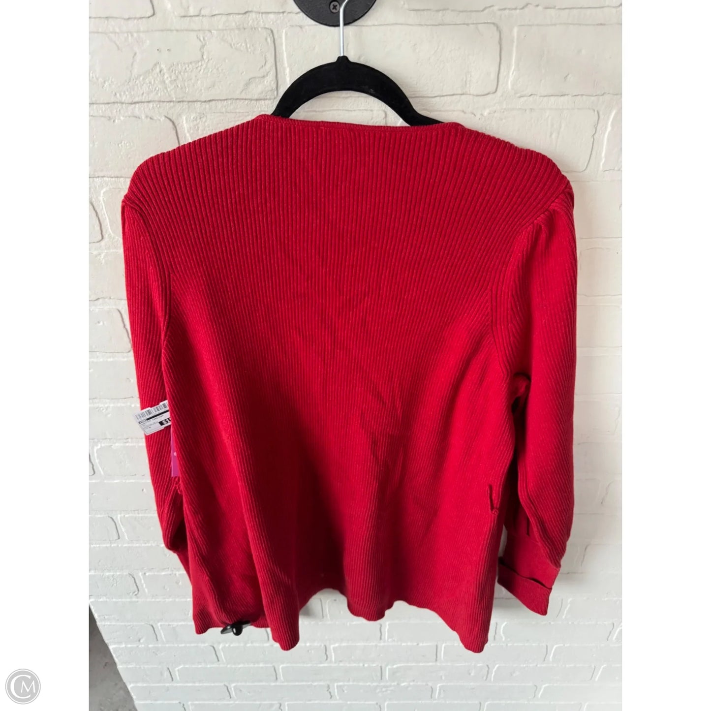 Sweater Cardigan By Cabi In Red, Size: M