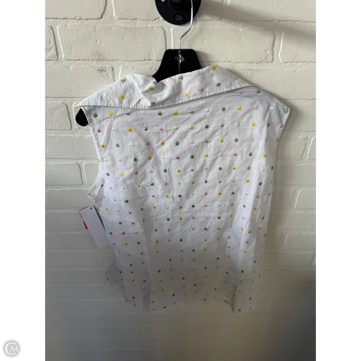 Top Sleeveless By Dressbarn In Pink & Yellow, Size: Xl