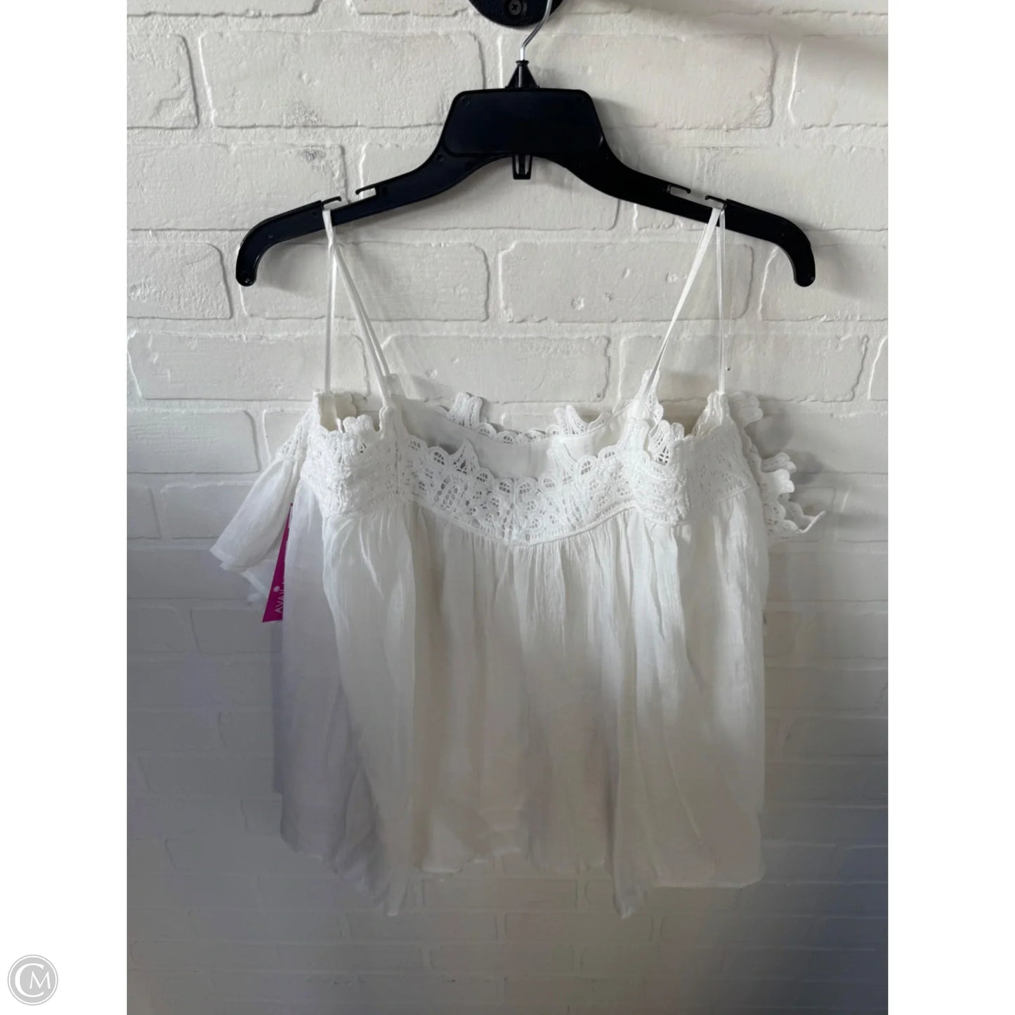Top Short Sleeve By Blue Rain In White, Size: L