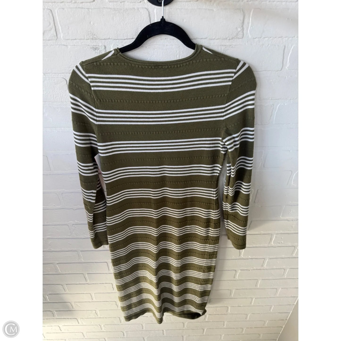 Dress Sweater By Cme In Green & White, Size: S