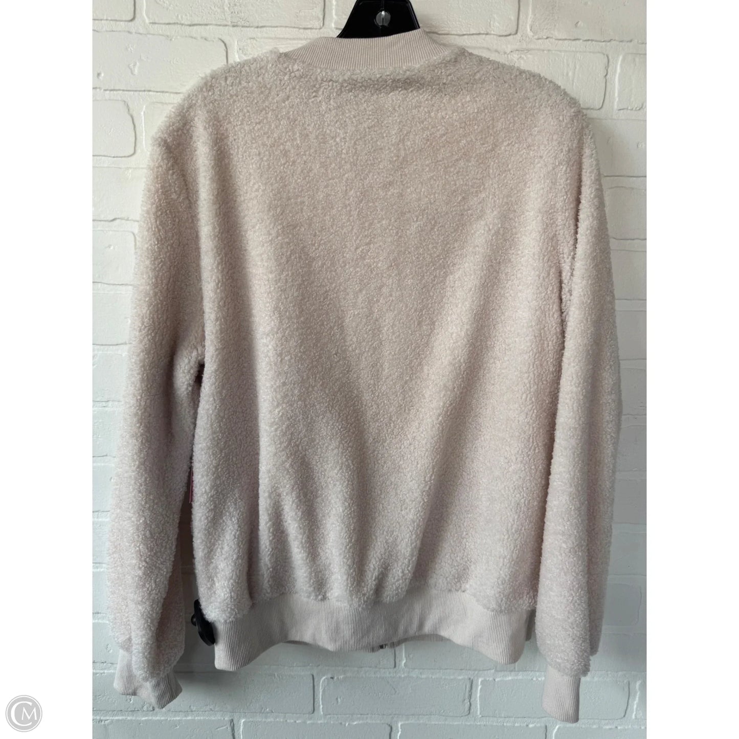 Jacket Fleece By Clothes Mentor In Cream, Size: M