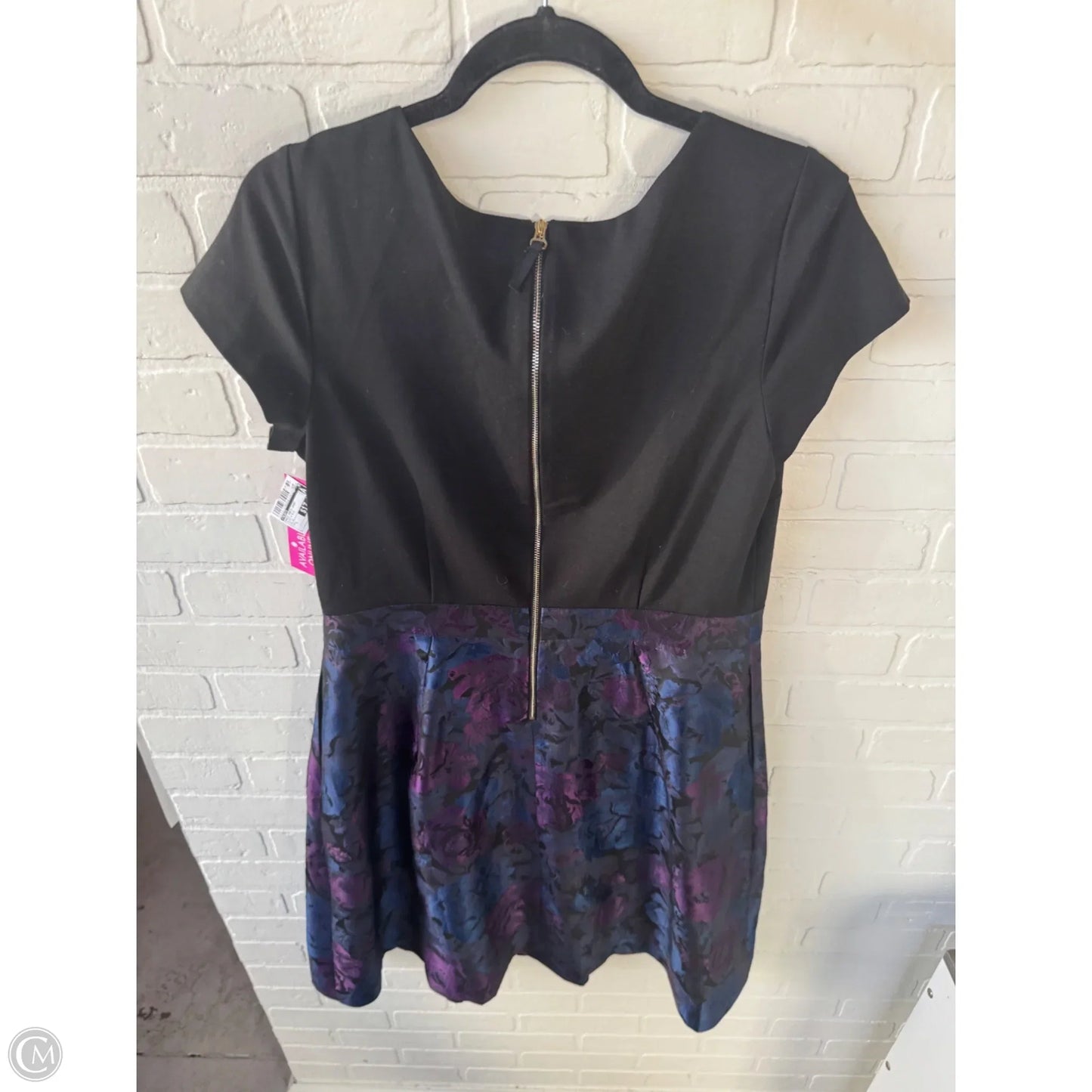 Dress Party Short By Talbots In Black & Blue, Size: L