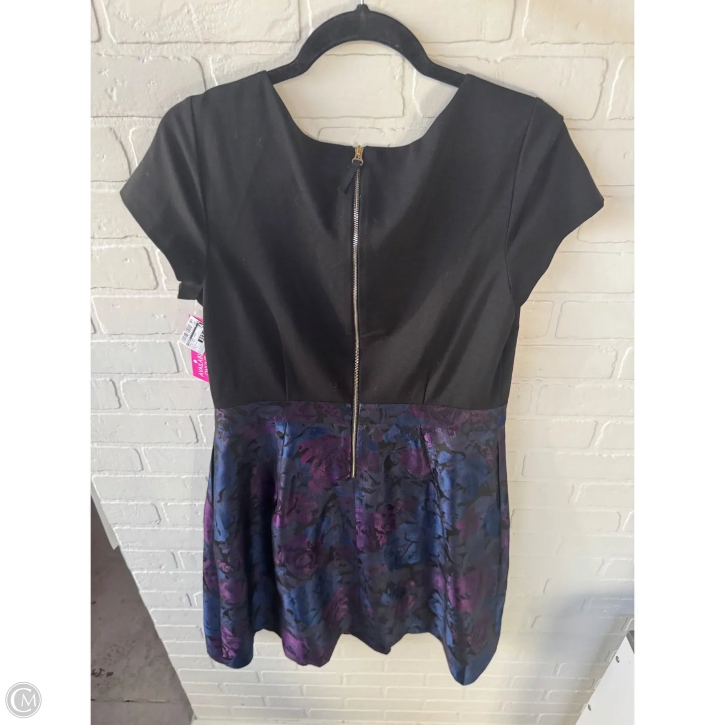 Dress Party Short By Talbots In Black & Blue, Size: L