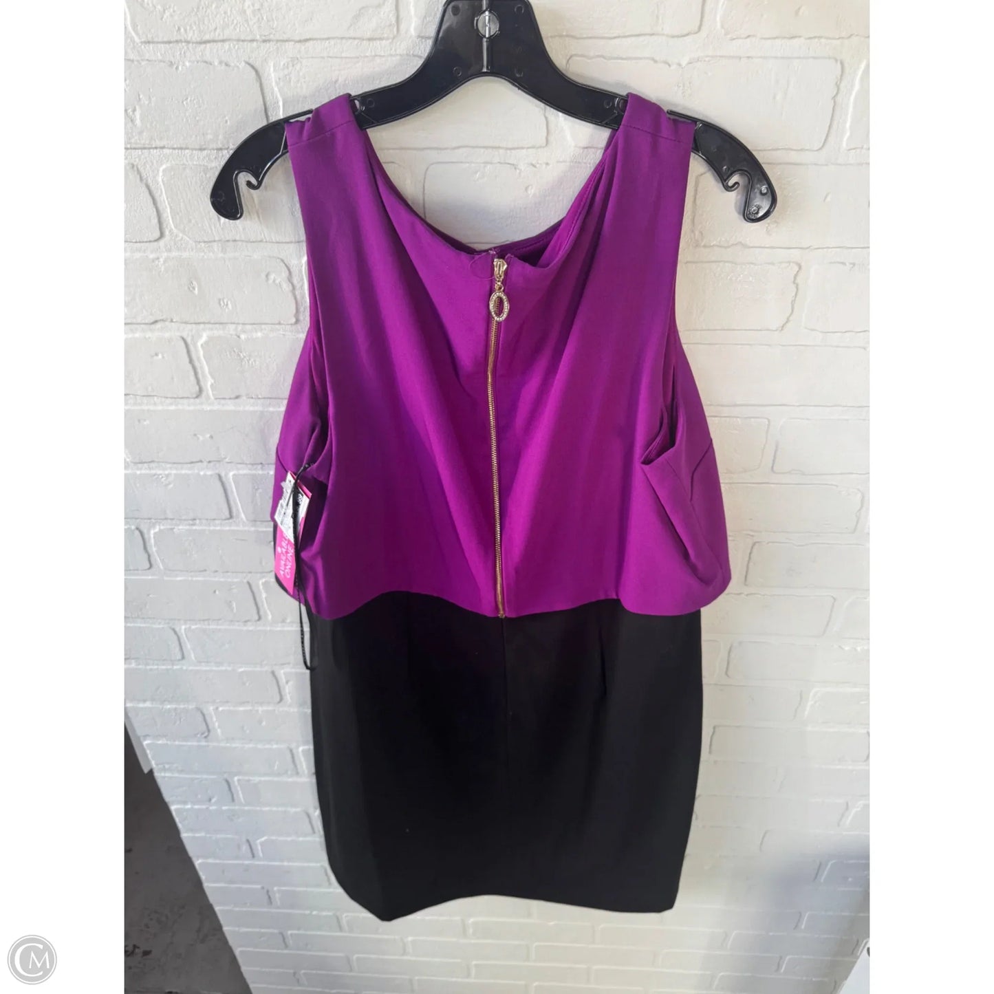 Dress Party Short By Ivanka Trump In Black & Purple, Size: Xl