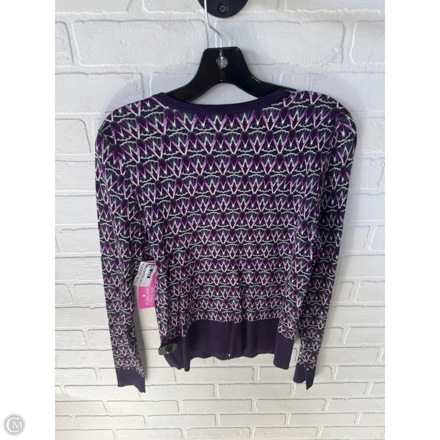 Sweater Cardigan By White House Black Market In Purple, Size: M