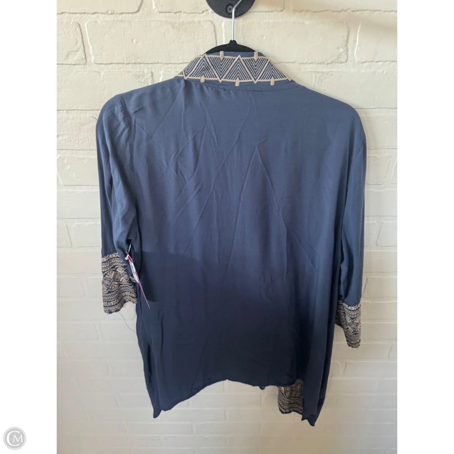 Kimono By Andree By Unit In Blue & Tan, Size: L