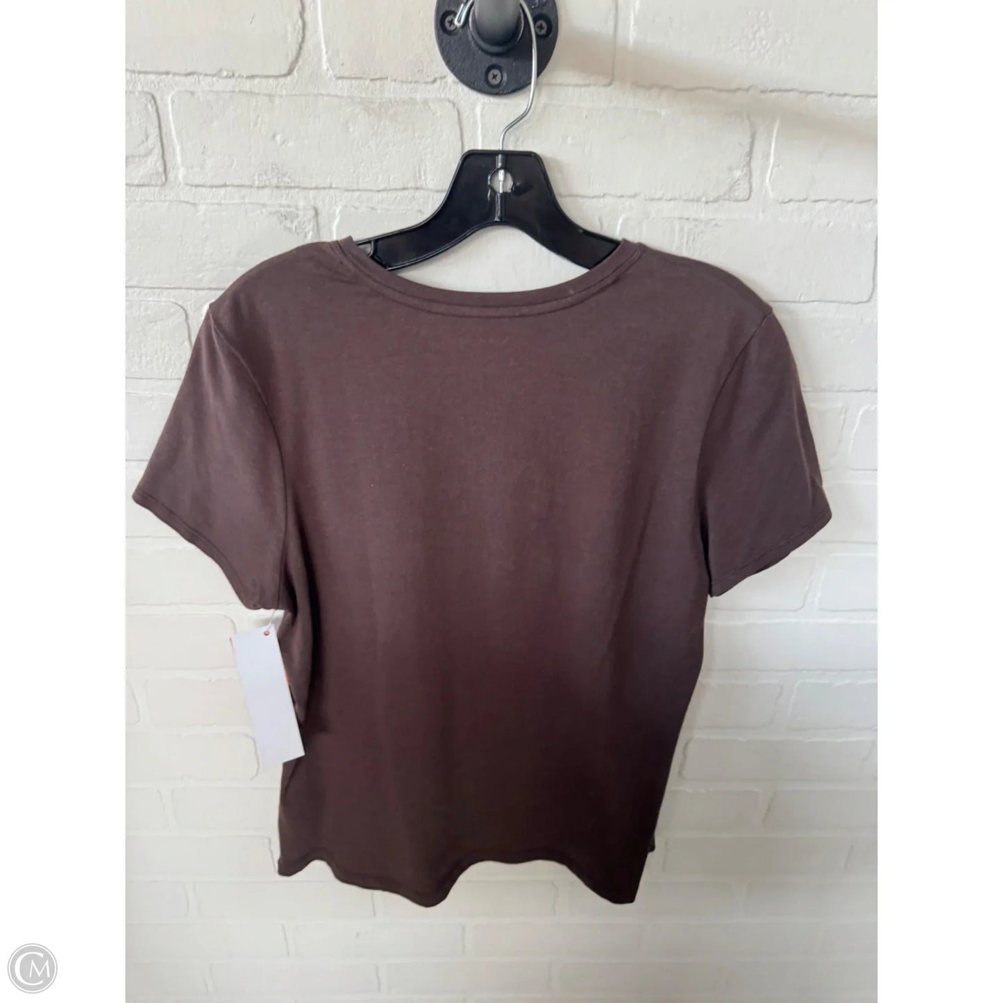 Top Short Sleeve Basic By Tahari In Brown, Size: L