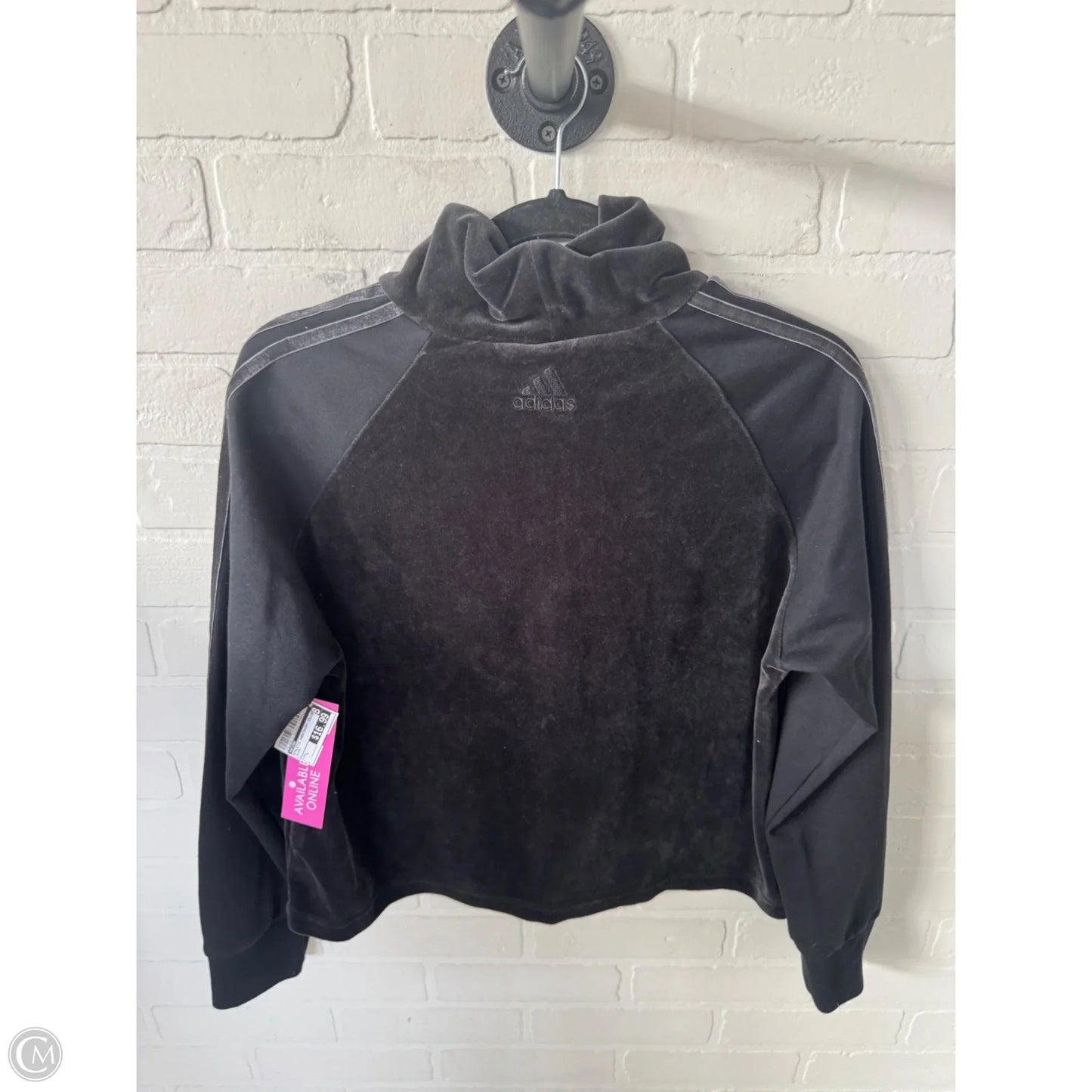 Athletic Sweatshirt Collar By Adidas In Black, Size: L