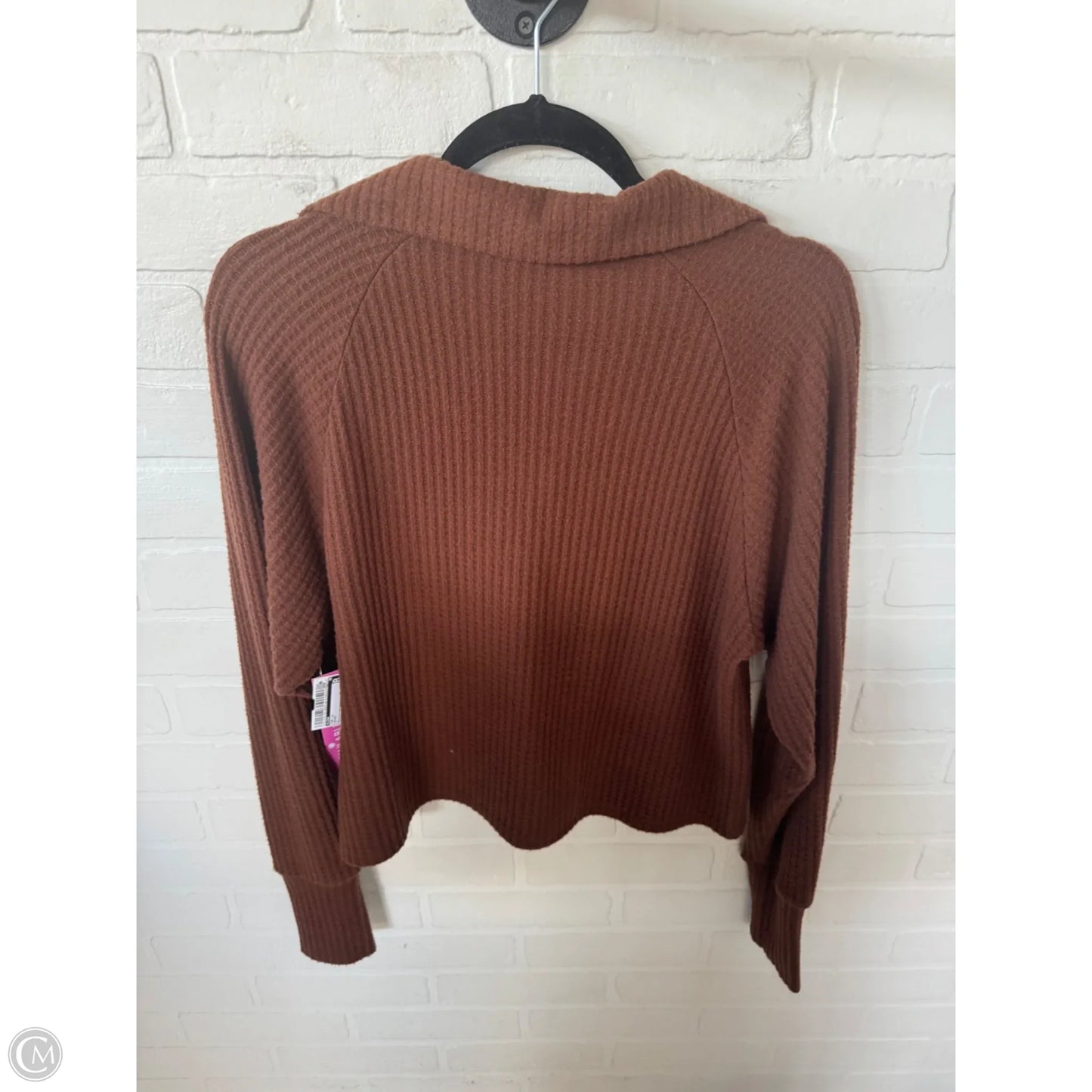 Top Long Sleeve By Lush In Brown, Size: S